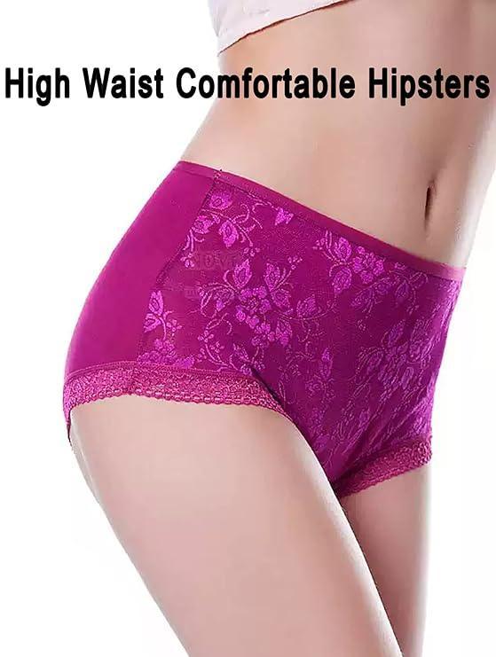 Women Girls Full Coverage Lace Hipster Panty Underwear Briefs - Bellbum
