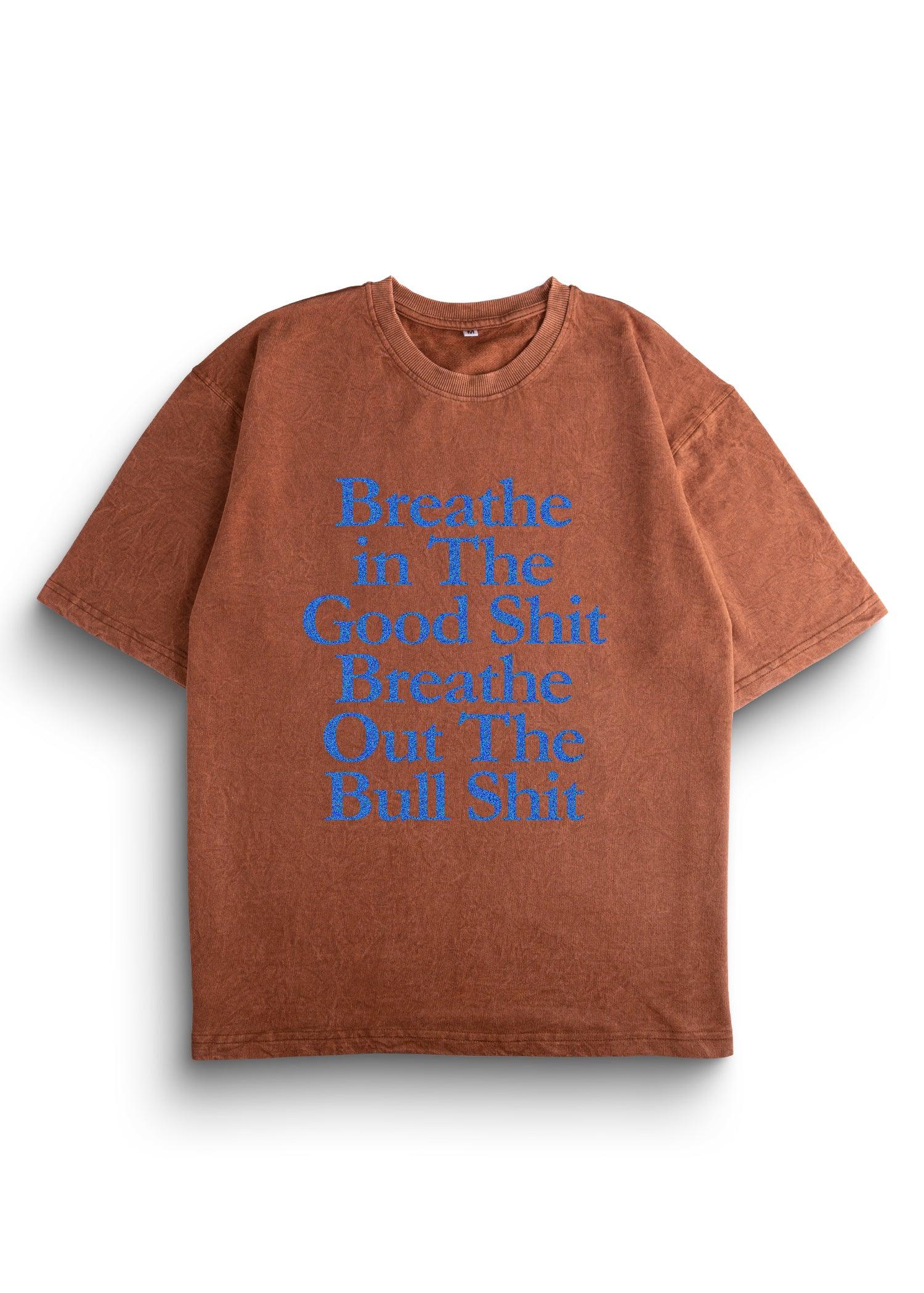 Breathe in Acid Wash Oversized T-Shirt - Bellbum