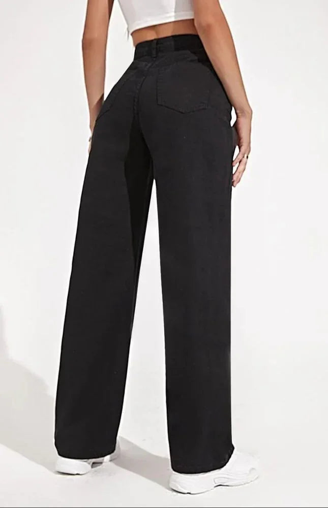 Bellbum Wide Leg Jeans Black Denim - Bellbum