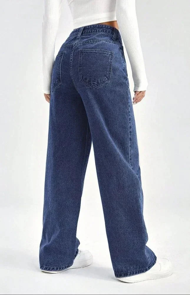 Bellbum Wide Leg Jeans Dark Blue Denim - Bellbum
