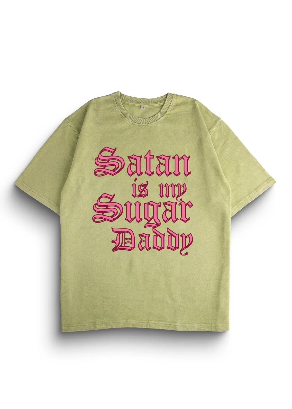 Satan Acid Wash Oversized T-Shirt - Bellbum