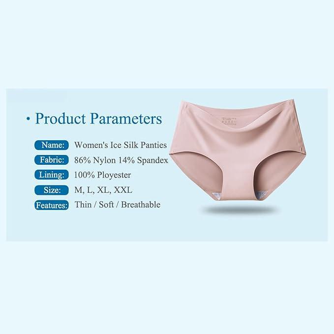 Women's Multicolor Seamless Hipster Ice Silk Panty - Bellbum