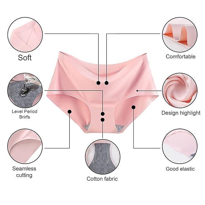 Women's Multicolor Seamless Hipster Ice Silk Panty - Bellbum