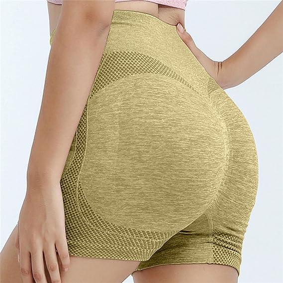 Bellbum Yoga Shorts Mustard Spandex - Bellbum