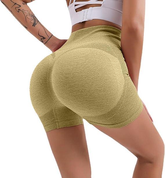 Bellbum Yoga Shorts Mustard Spandex - Bellbum