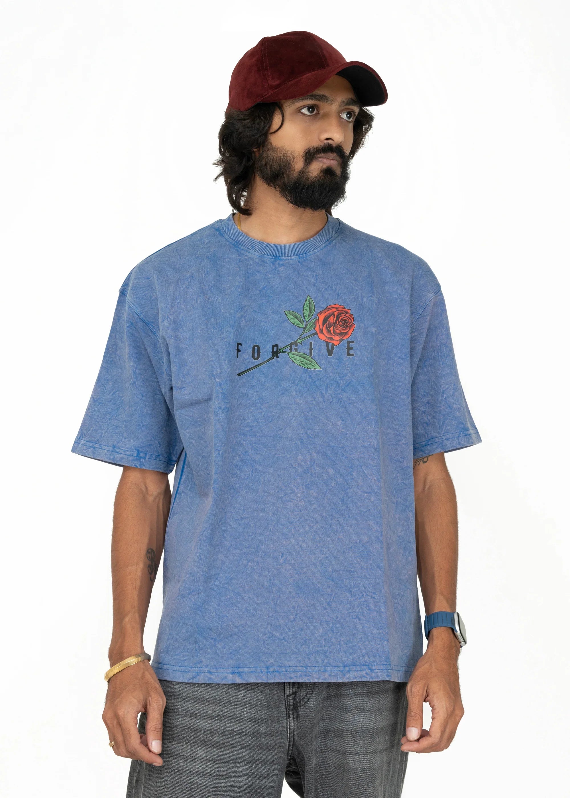 Forgiven Acid Wash Oversized T-Shirt - Bellbum