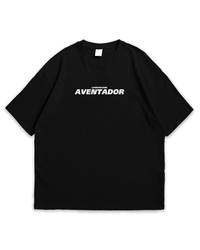 Bellbum Lamborghini Aventador S Oversized T-Shirt – 240GSM French Terry Cotton, Black, Unisex Supercar Streetwear