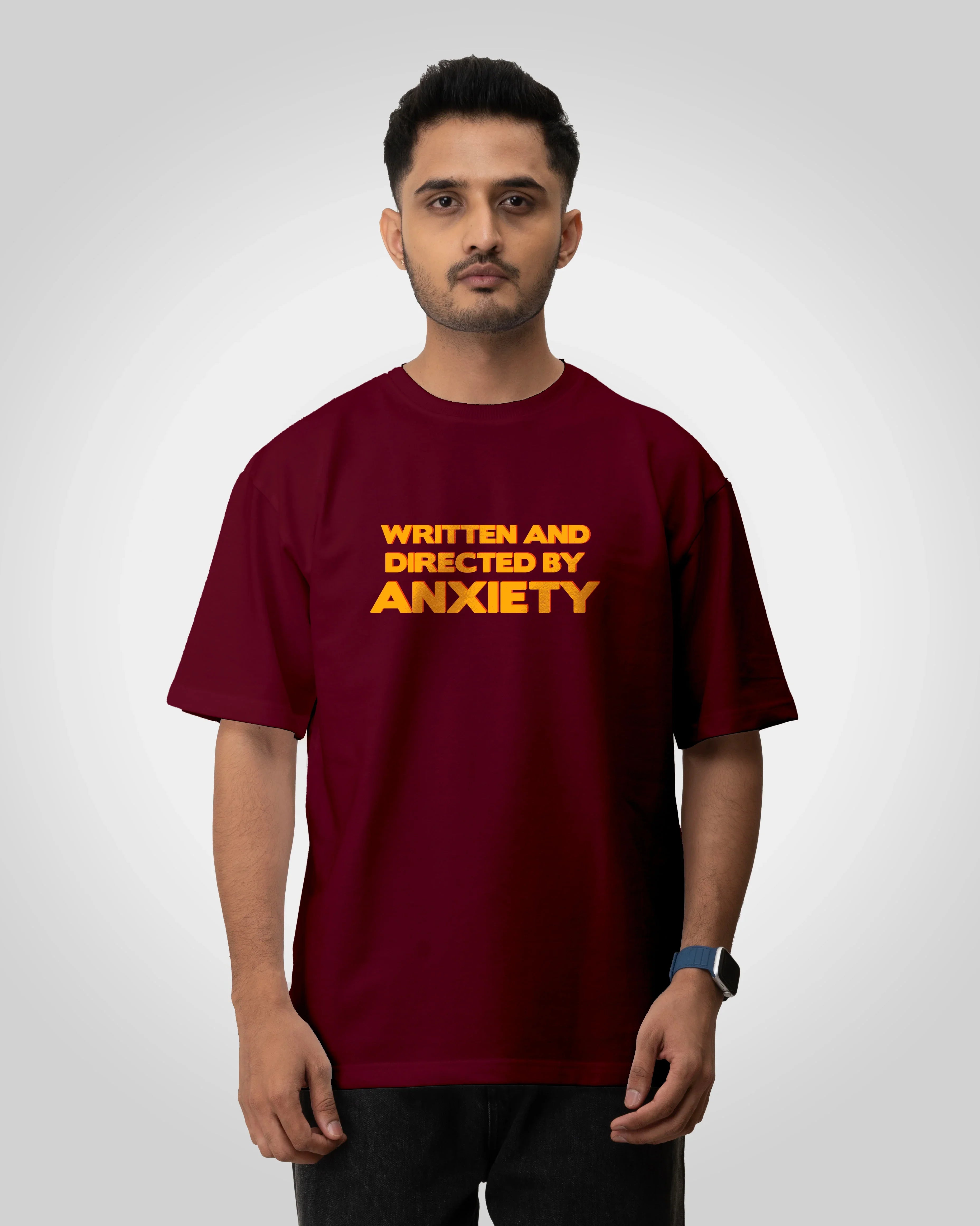 Anxiety graphic Unisex oversized T-shirt - Bellbum