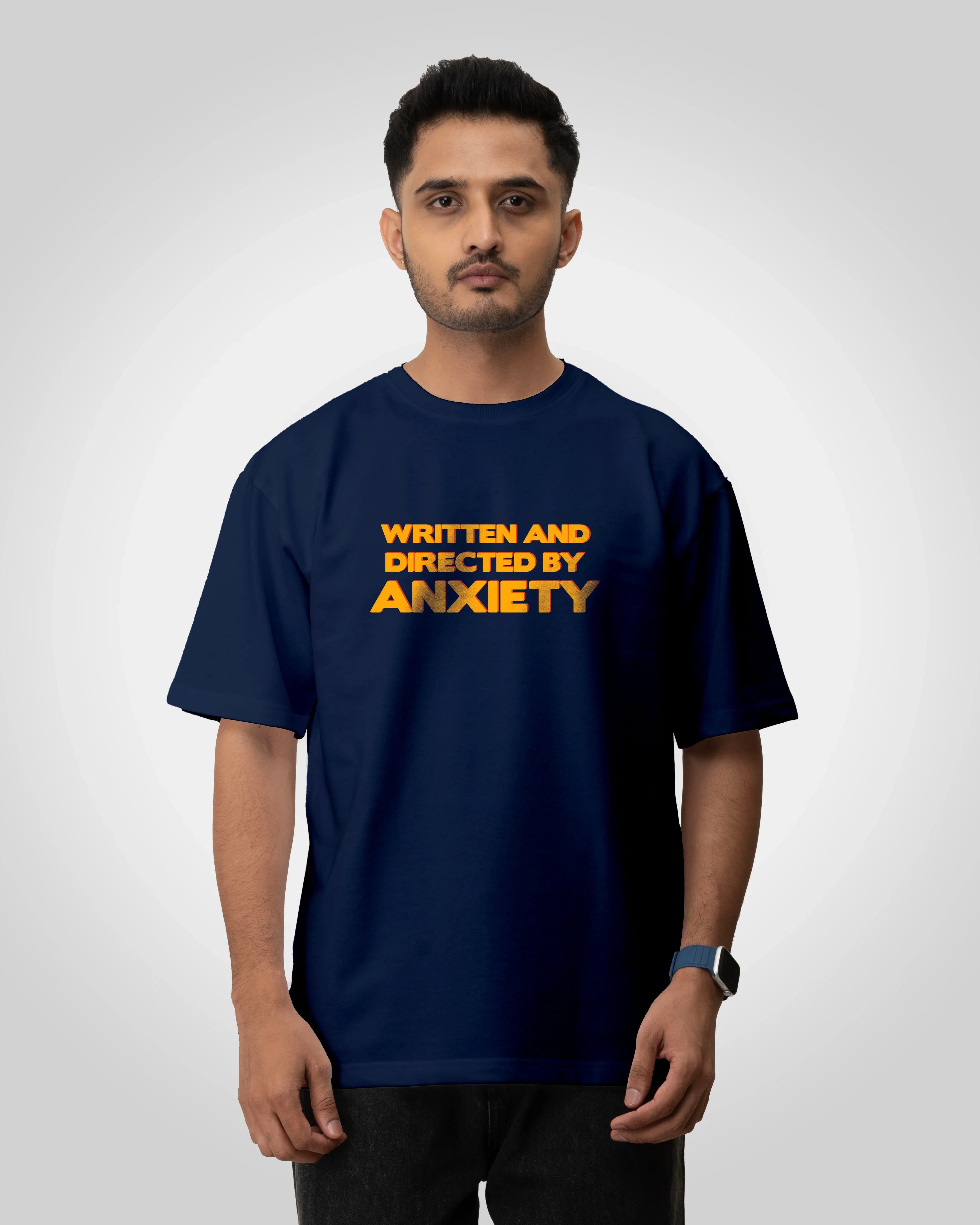 Anxiety graphic Unisex oversized T-shirt - Bellbum