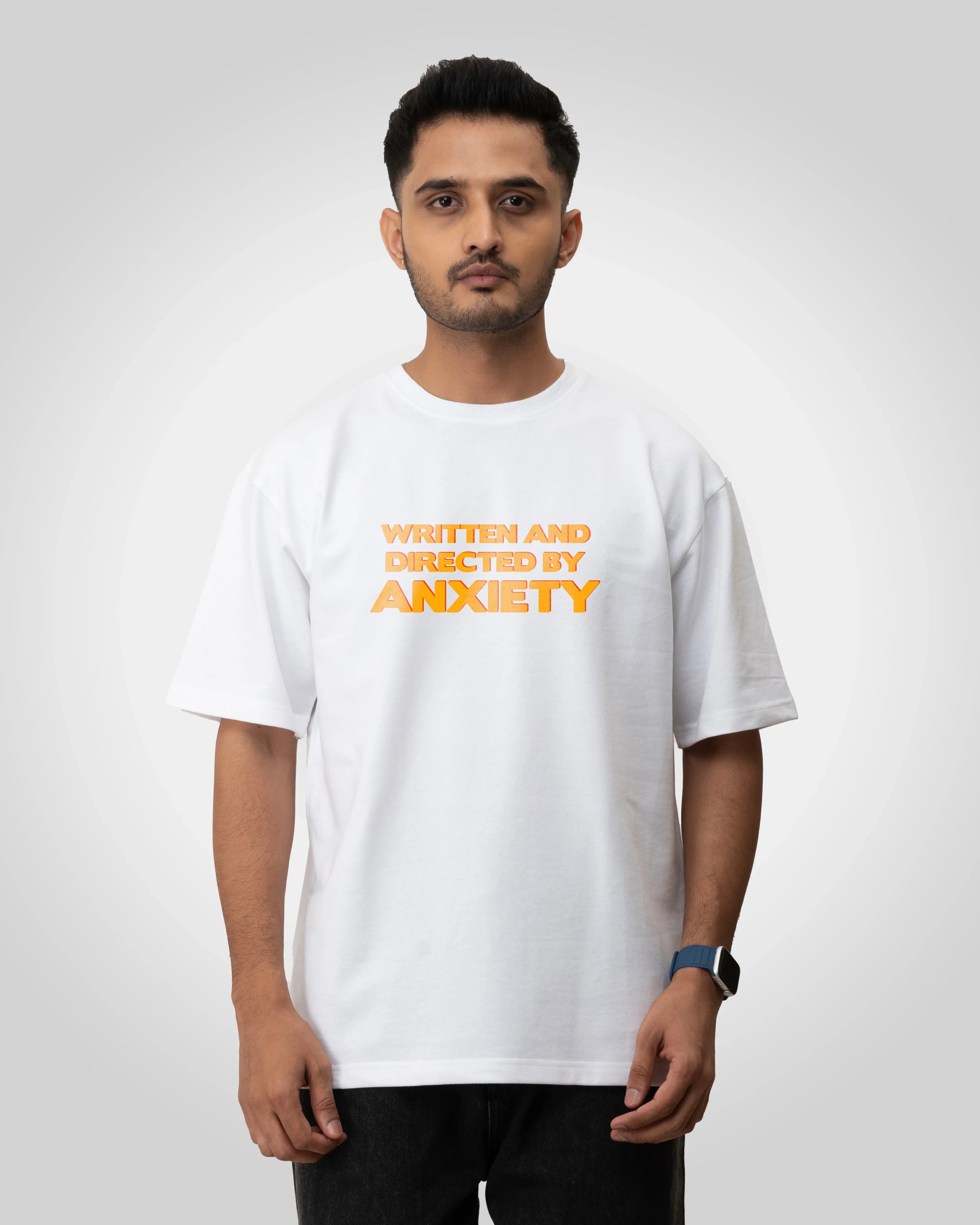 Anxiety graphic Unisex oversized T-shirt - Bellbum