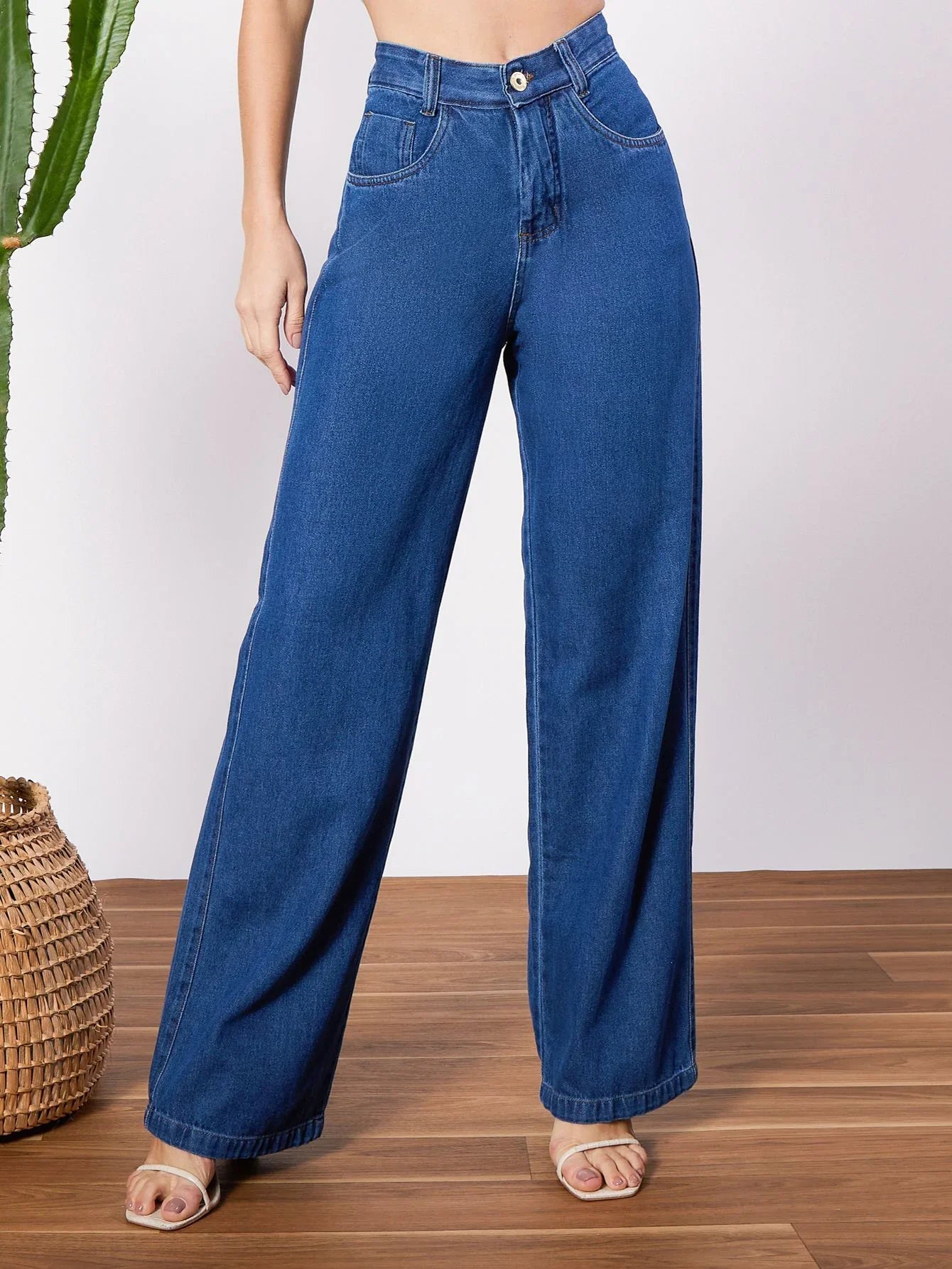 Bellbum Wide Leg Jeans Dark Blue Denim - Bellbum