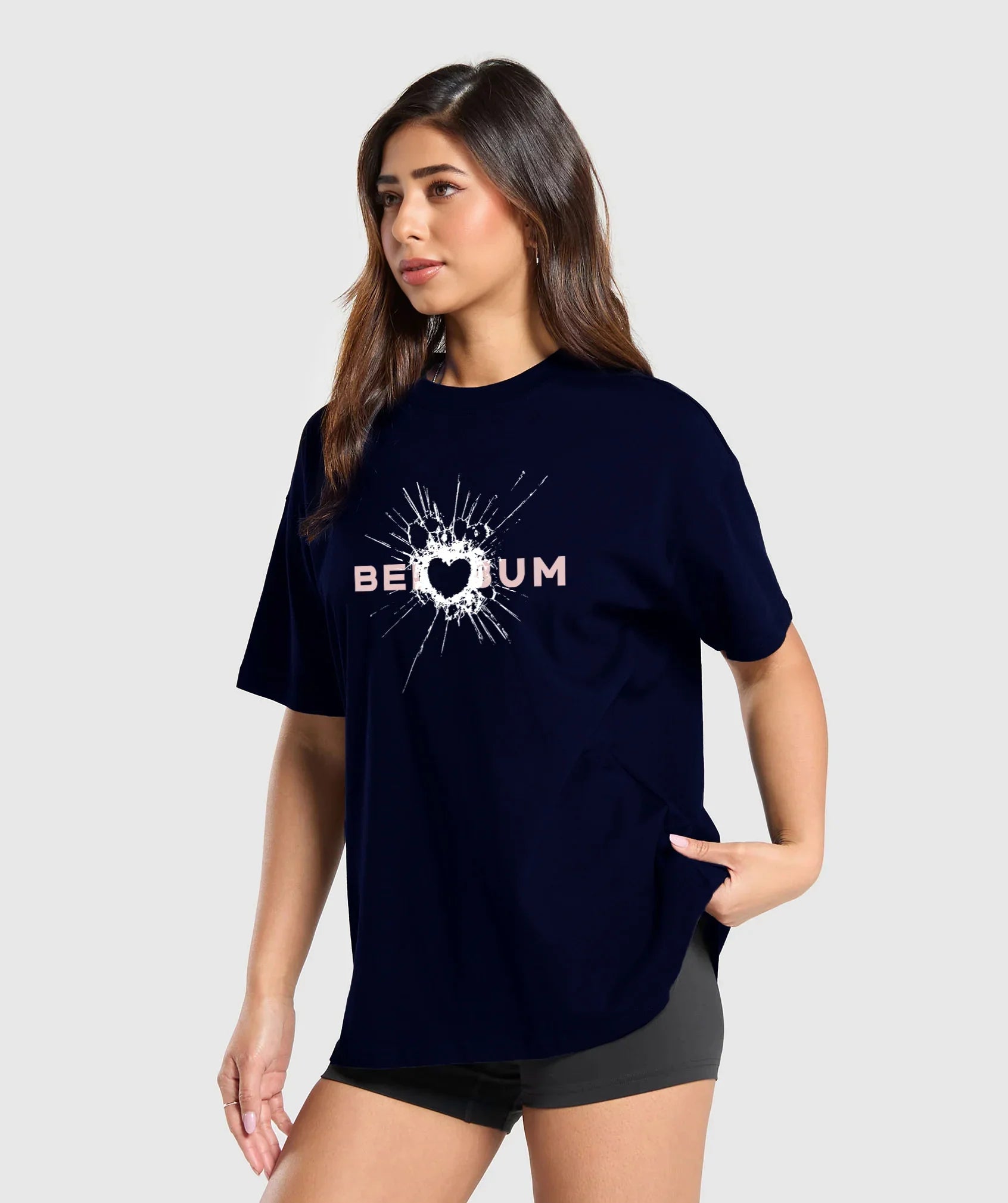 Bellbum Originals Oversized Tee | Beige Unisex Cotton Streetwear - Bellbum