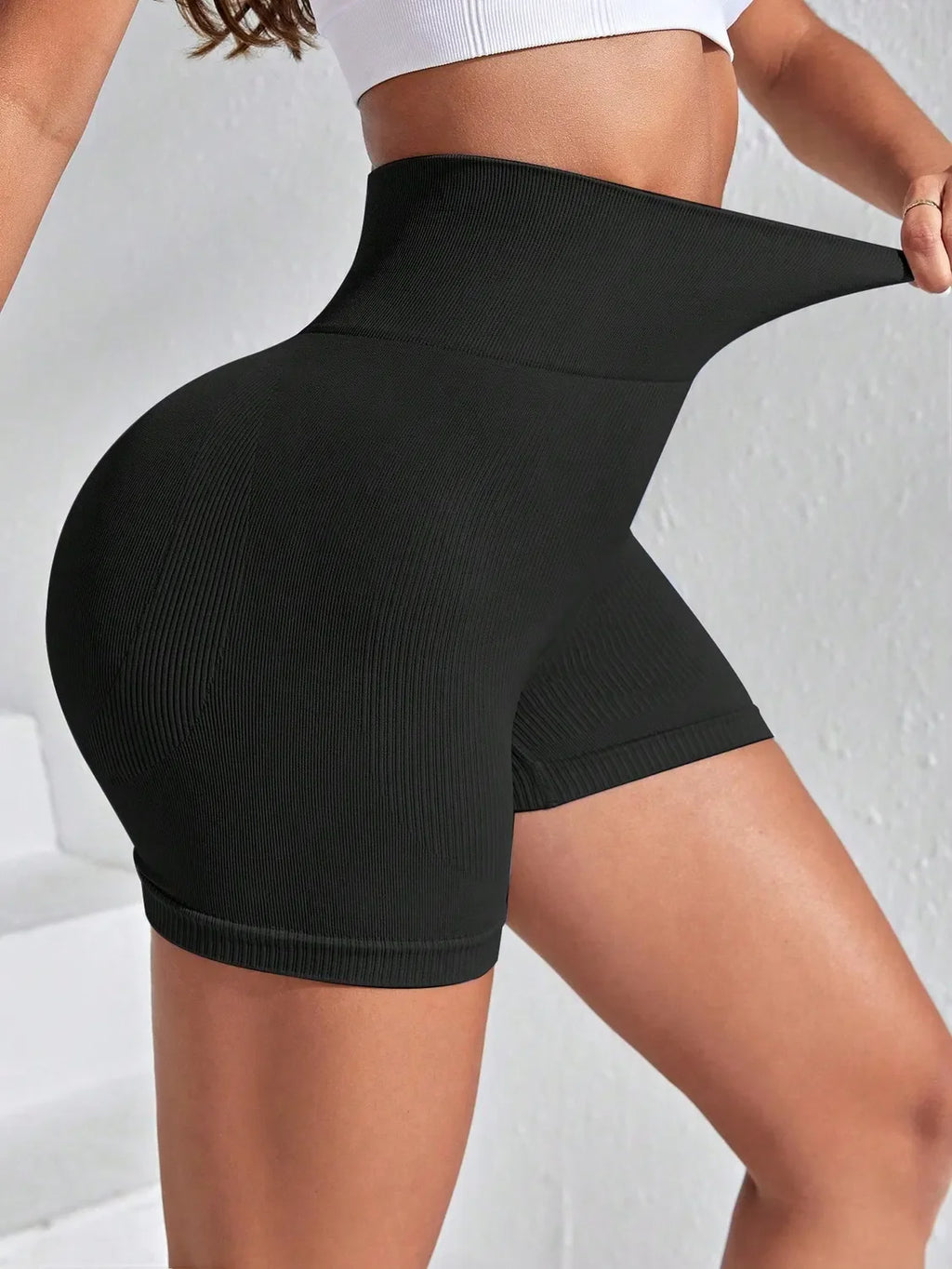 Bellbum Yoga Shorts Black Spandex - Bellbum
