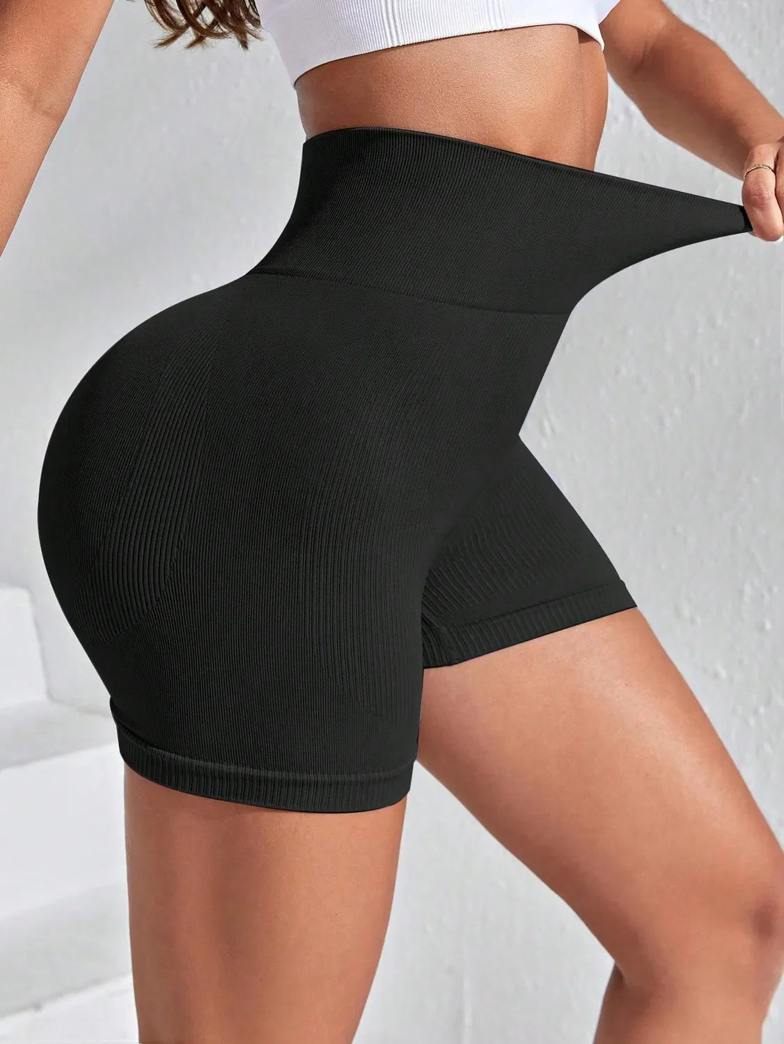 Bellbum Yoga Shorts Black Spandex - Bellbum