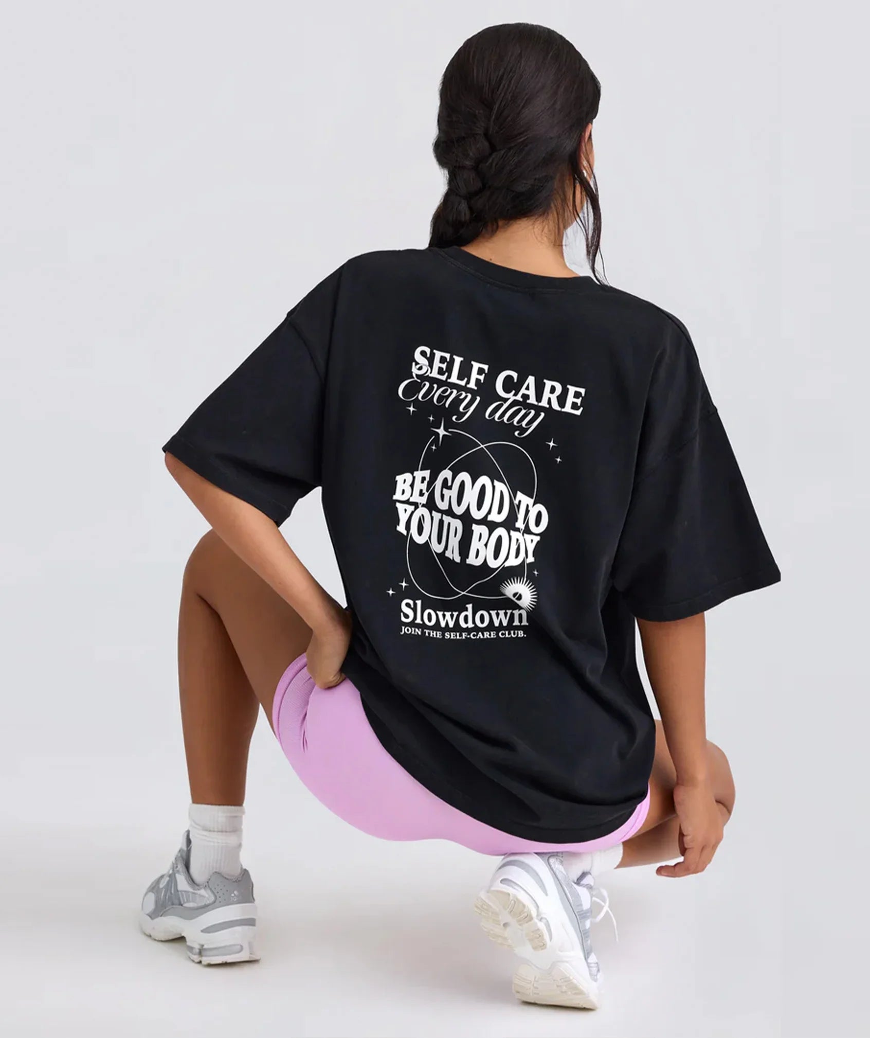 Self Care Printed Unisex Oversize T-Shirt – Be Good To Your Body Edition