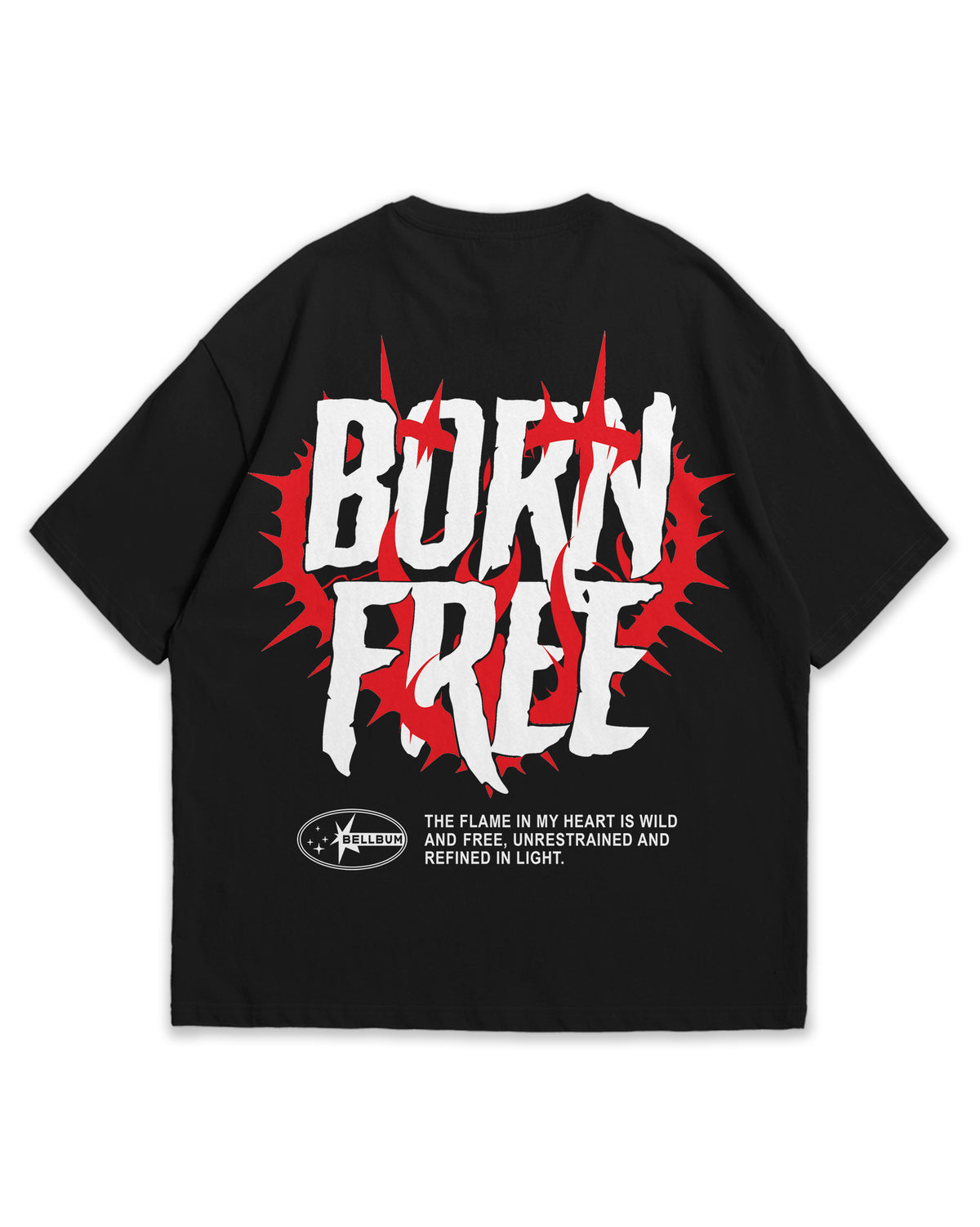 Born Free T-shirt Oversized T-Shirt Black