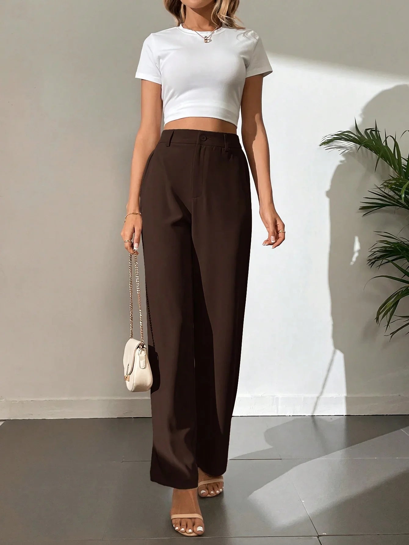 Bellbum Casual Trouser Brown Lycra Pant - Bellbum