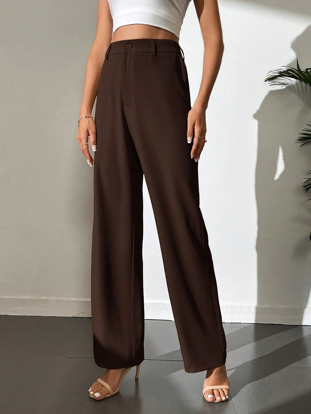 Bellbum Casual Trouser Brown Lycra Pant - Bellbum
