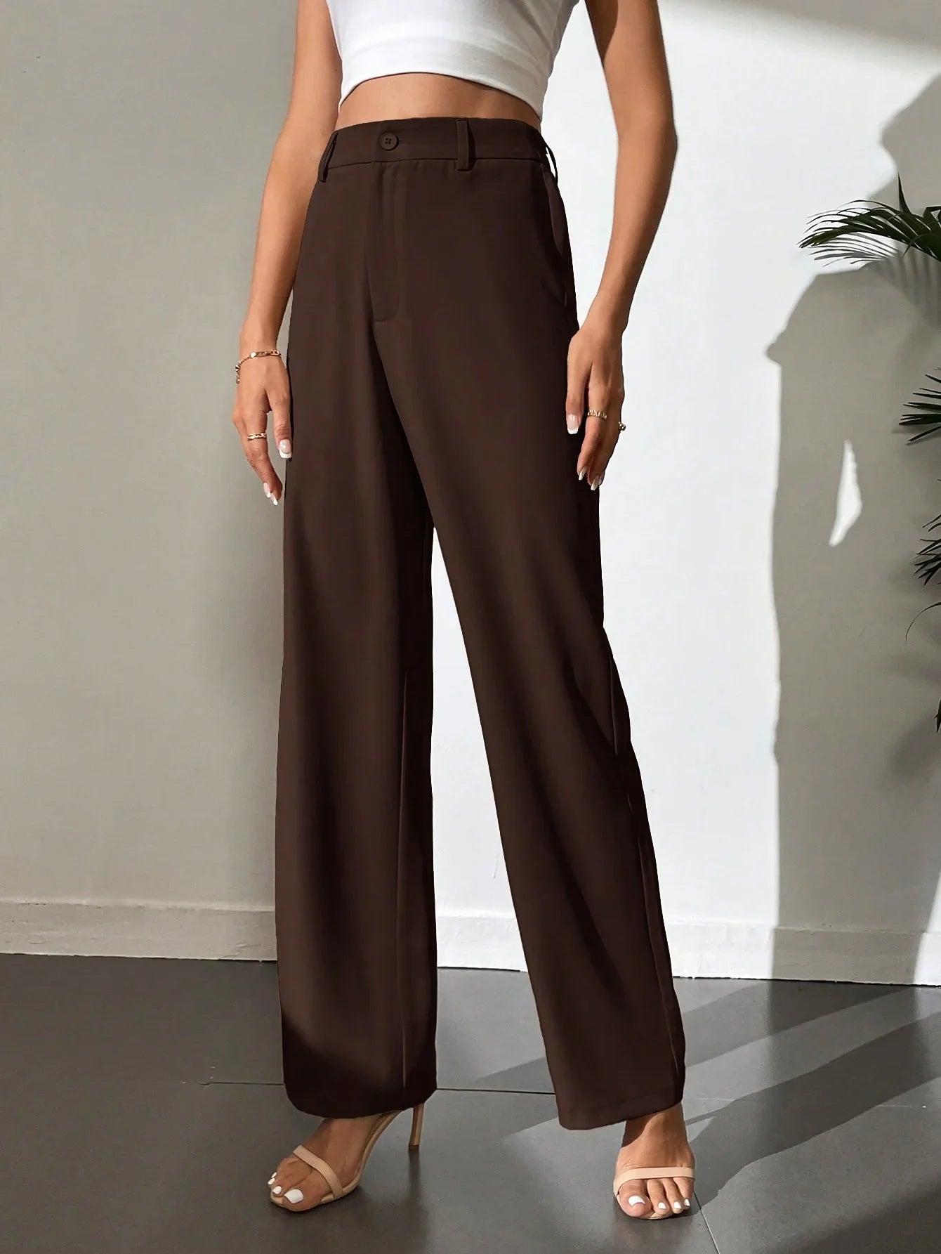 Bellbum Casual Trouser Brown Lycra Pant - Bellbum