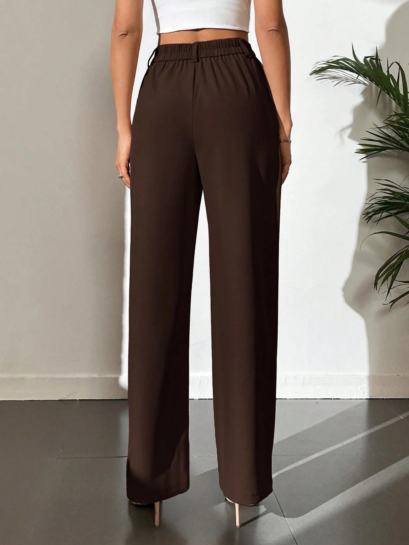 Bellbum Casual Trouser Brown Lycra Pant - Bellbum