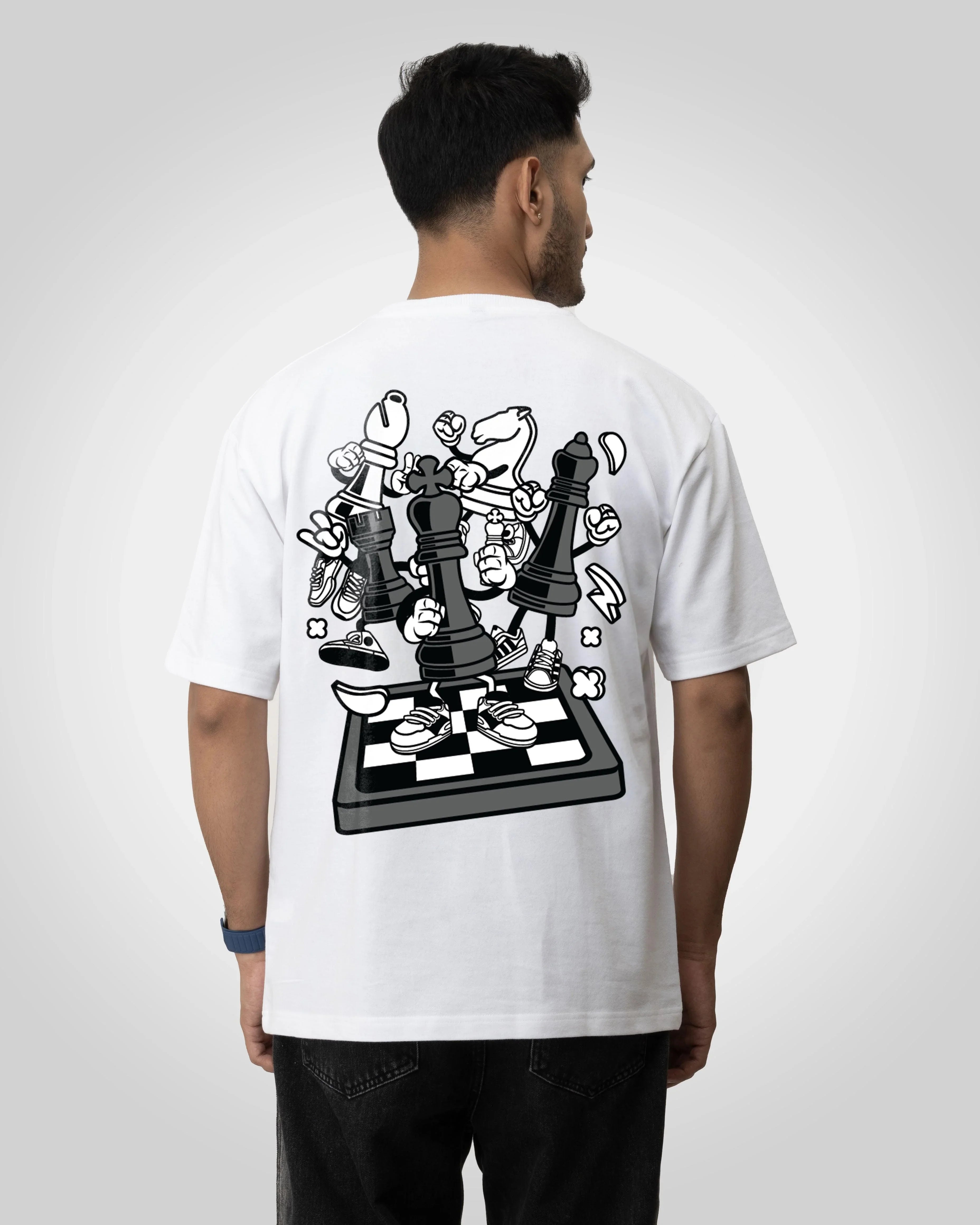 Chess King Unisex t-shirt oversized t-shirt - Bellbum