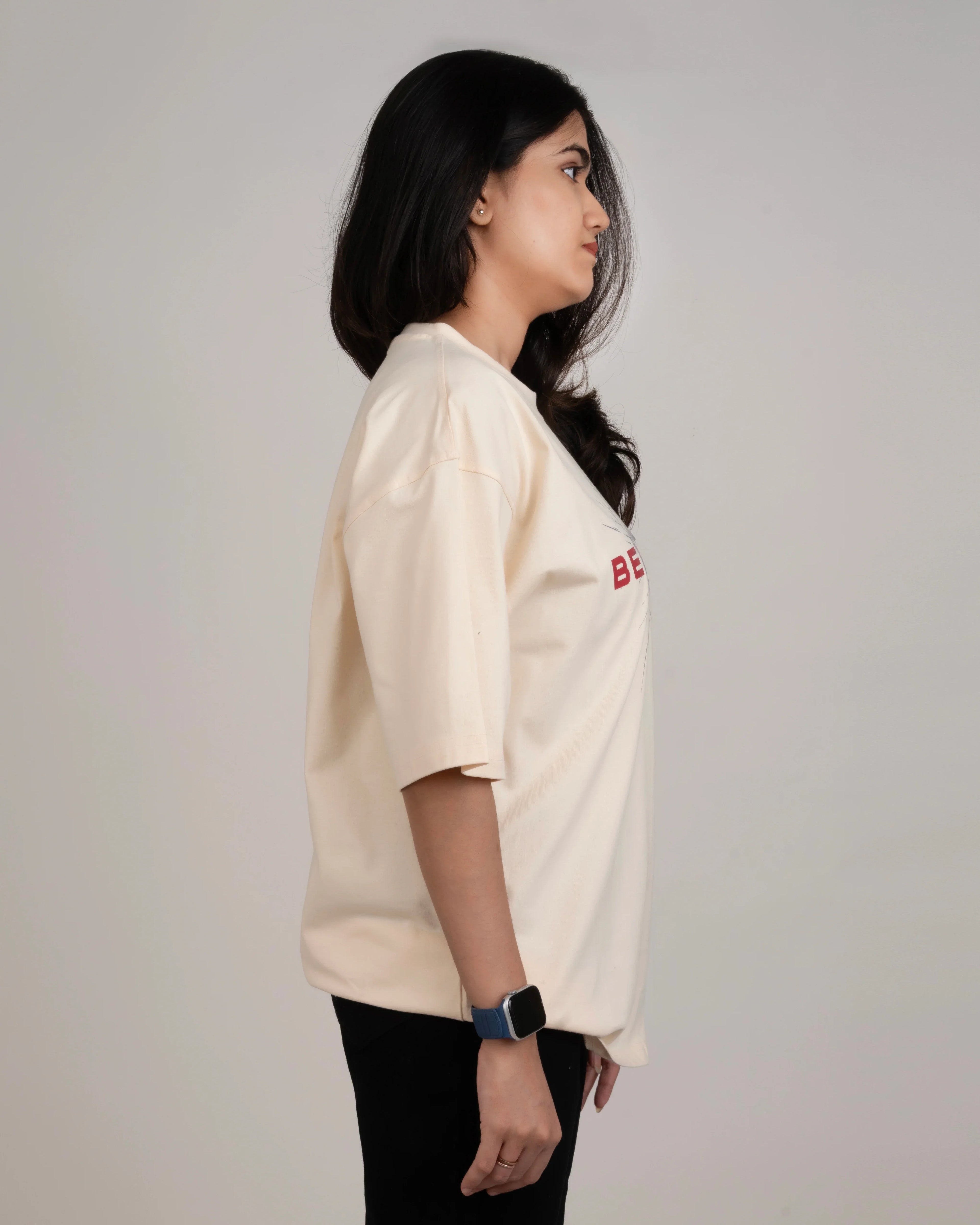 Bellbum Originals Oversized Tee | Beige Unisex Cotton Streetwear