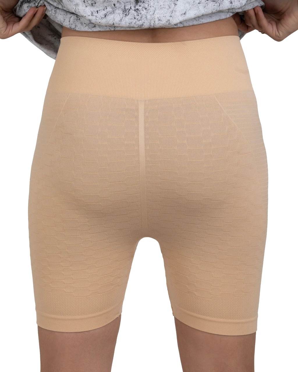 Bellbum Nude Seamless Yoga Shorts – High-Waist Body-Hugging Spandex
