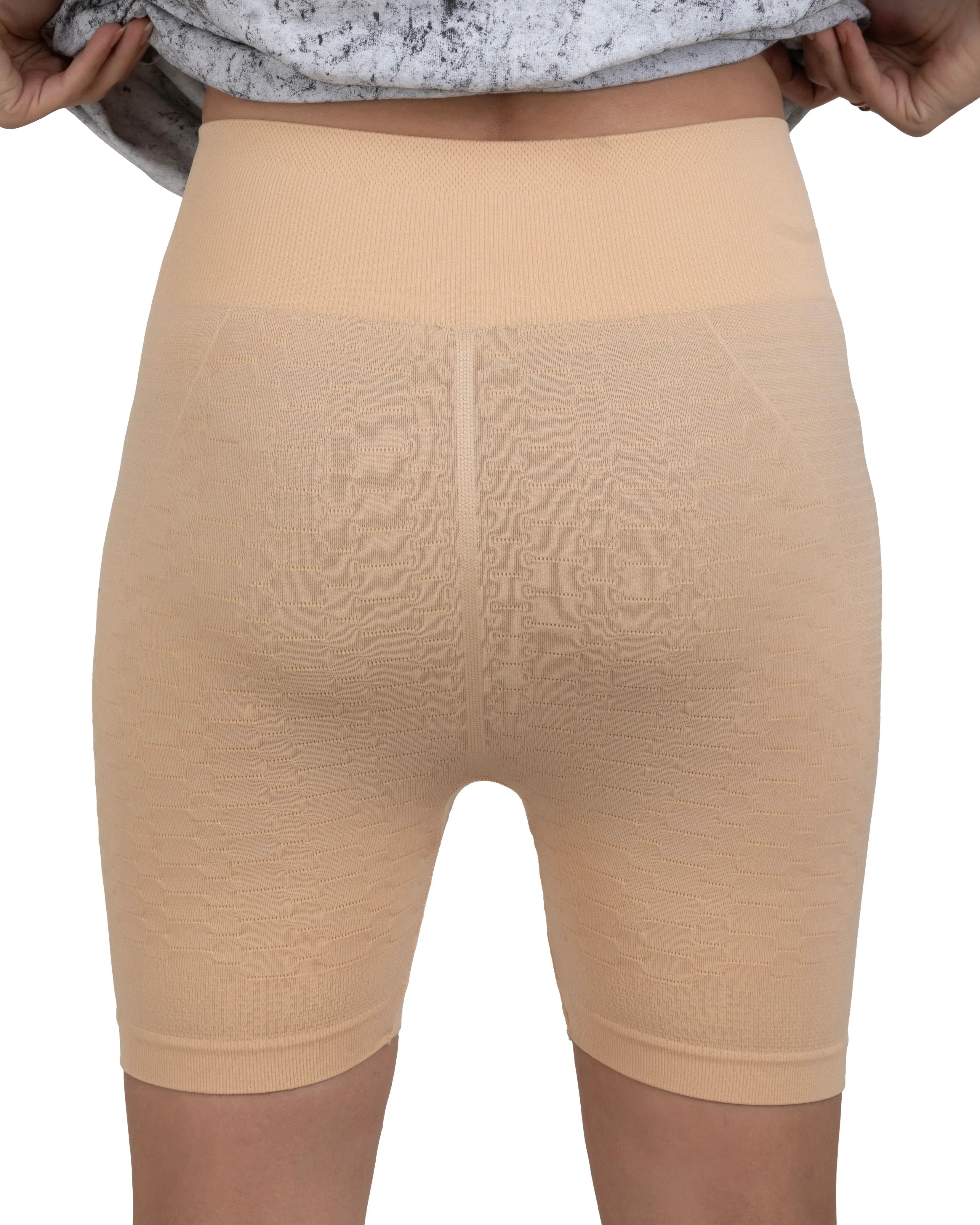 Bellbum Nude Seamless Yoga Shorts – High-Waist Body-Hugging Spandex