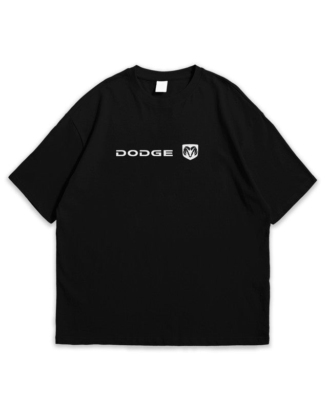 Bellbum Dodge Challenger SRT Oversized T-Shirt – 240GSM French Terry Cotton, Black, Unisex Muscle Car Streetwear