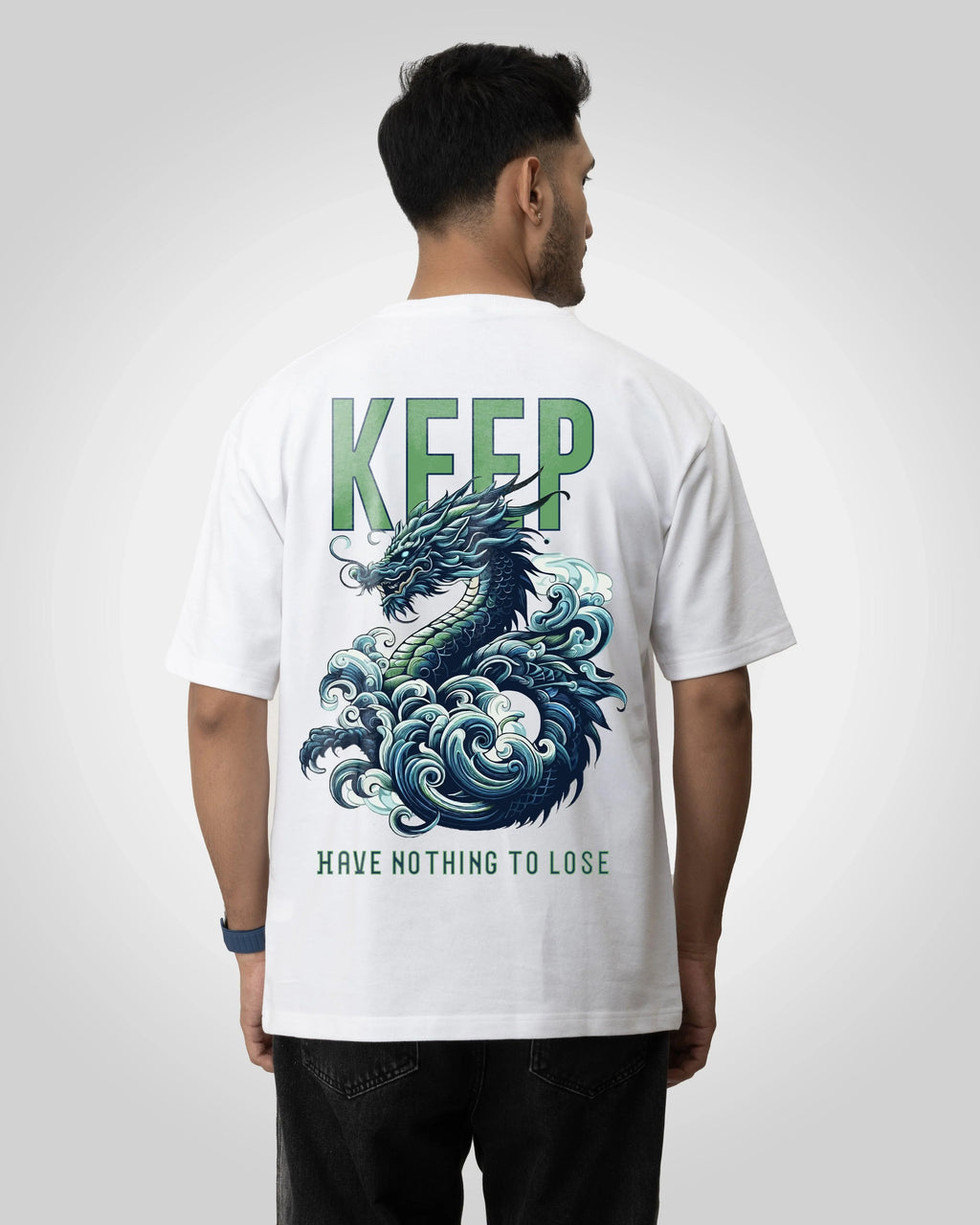 Fiery dragon Unisex printed graphic oversized t-shirt - Bellbum
