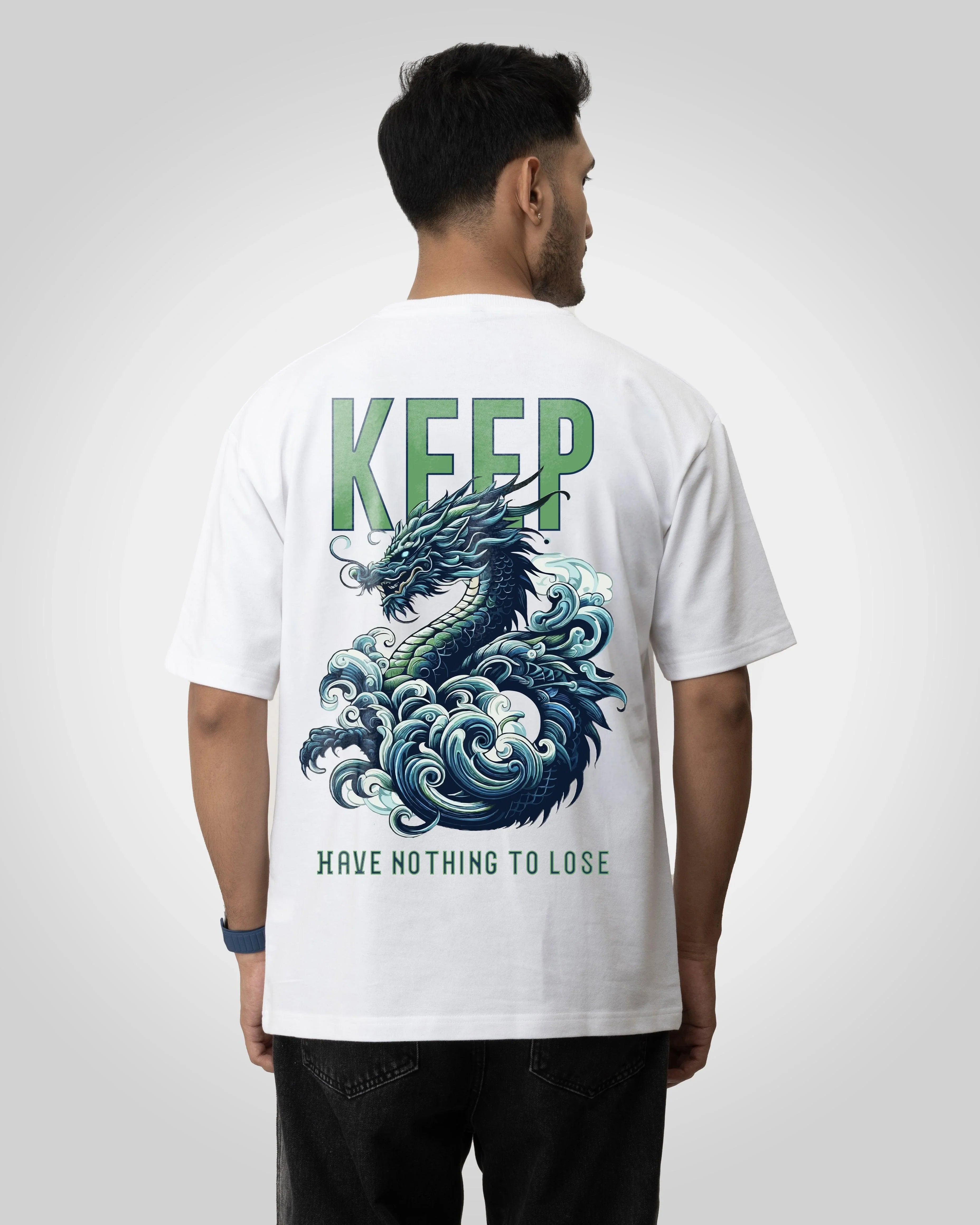 Fiery dragon Unisex printed graphic oversized t-shirt - Bellbum