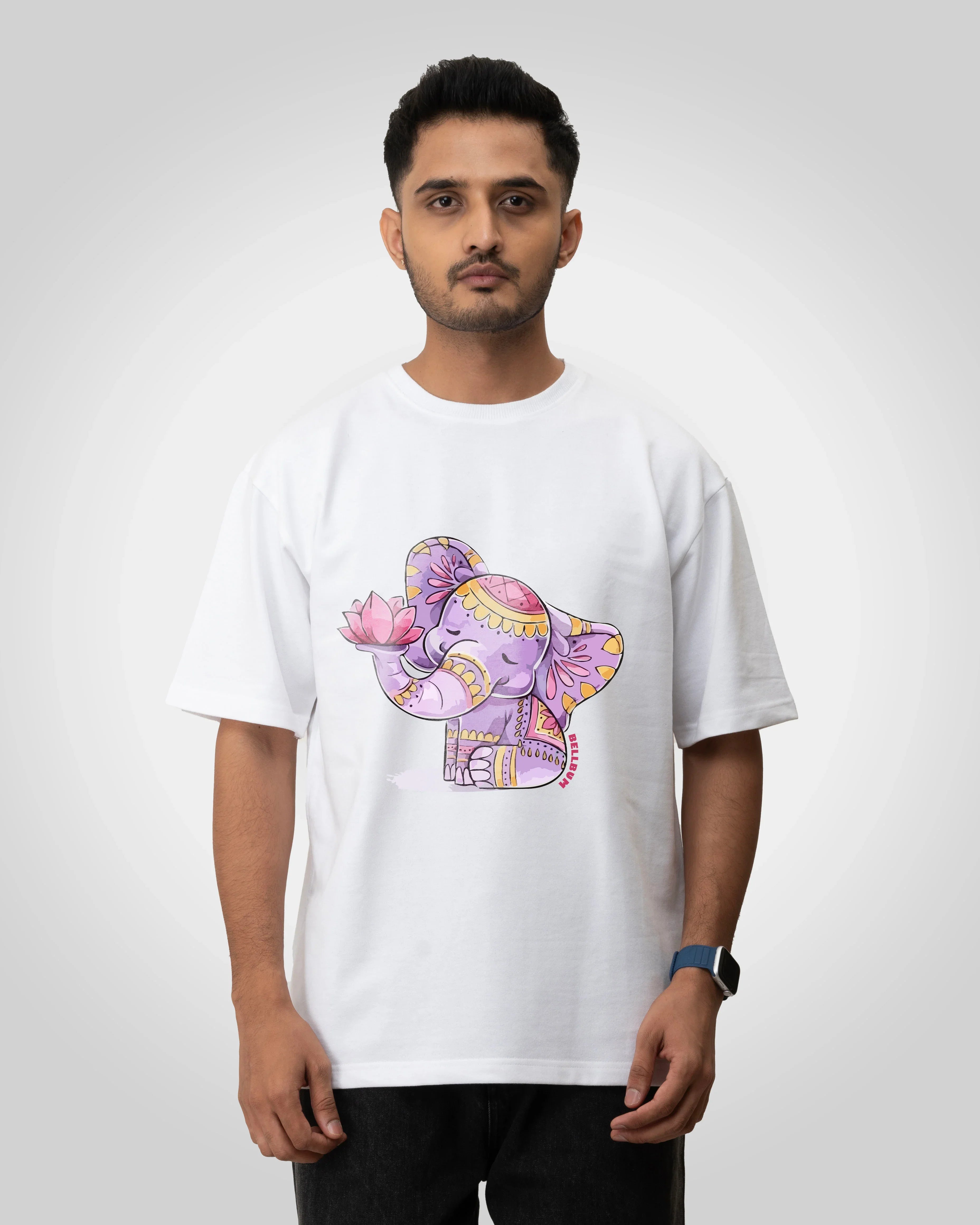 Happy Ele Unisex t-shirt oversized t-shirt - Bellbum