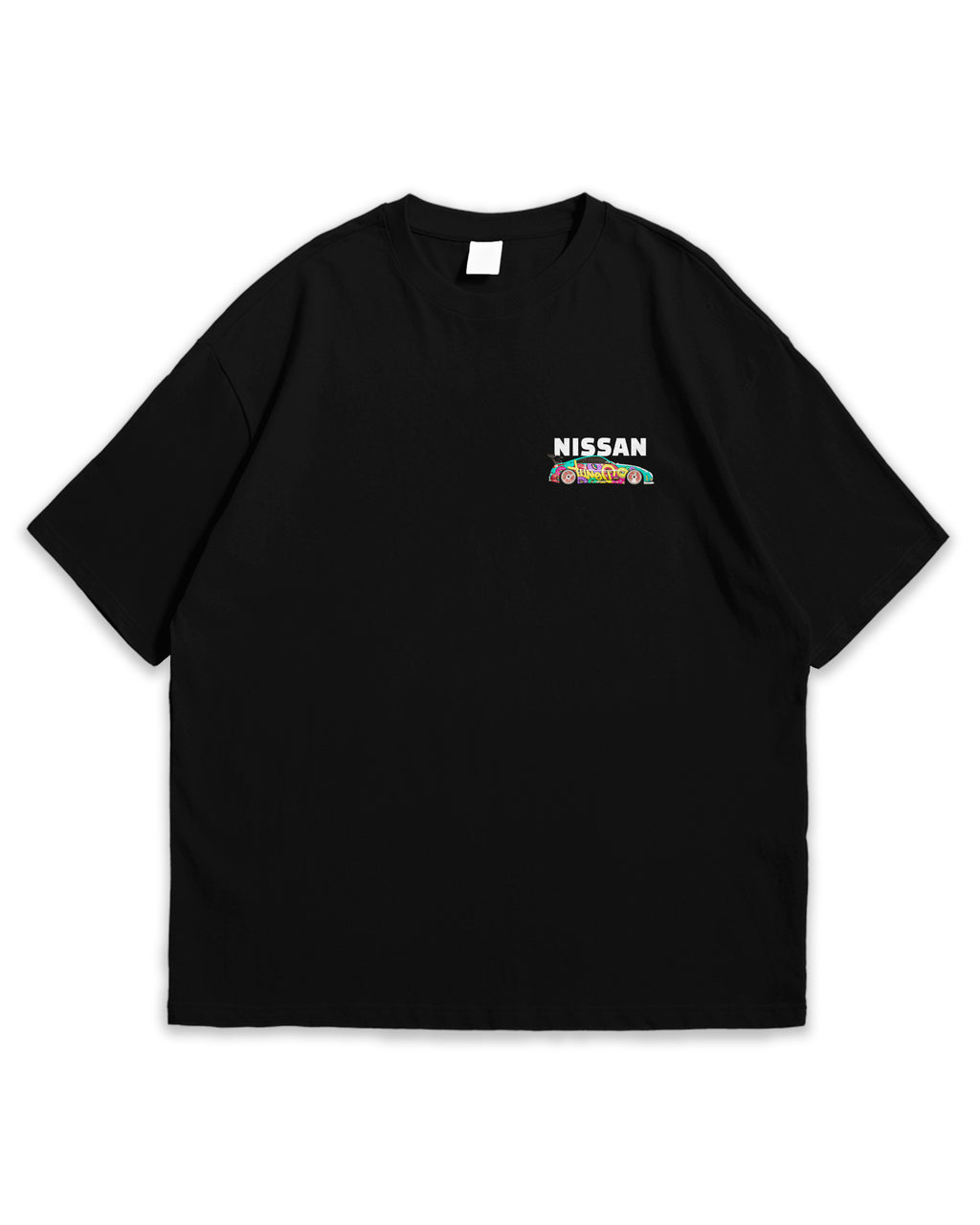 Bellbum Nissan 350Z Oversized T-Shirt – 240GSM French Terry Cotton, Black, Unisex JDM Streetwear
