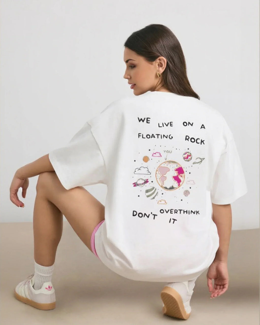 Floating Rock Vibe Check Oversized Unisex T-Shirt - Bellbum