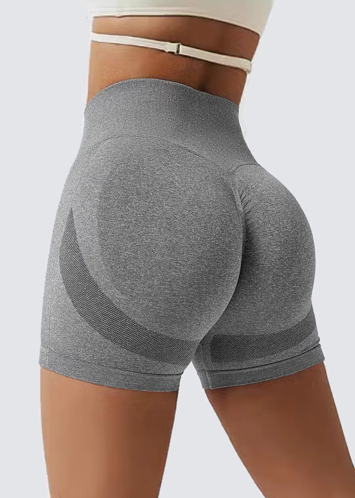 Bellbum Yoga Shorts Grey Spandex - Bellbum