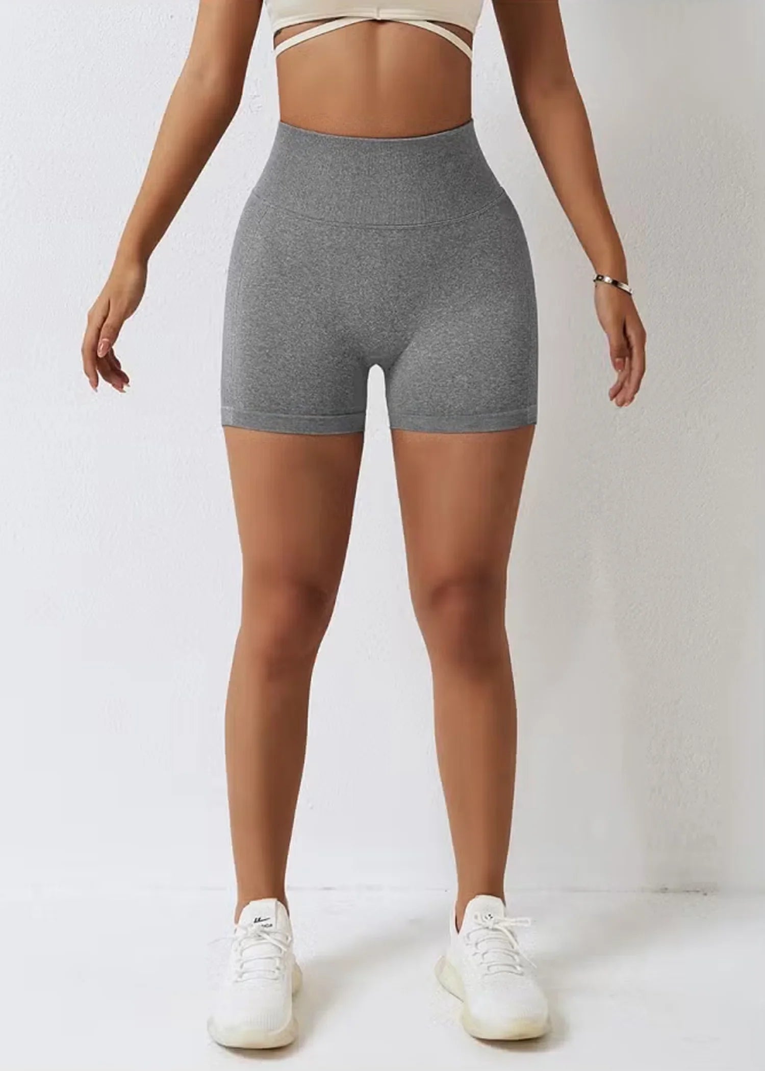Bellbum Yoga Shorts Grey Spandex - Bellbum