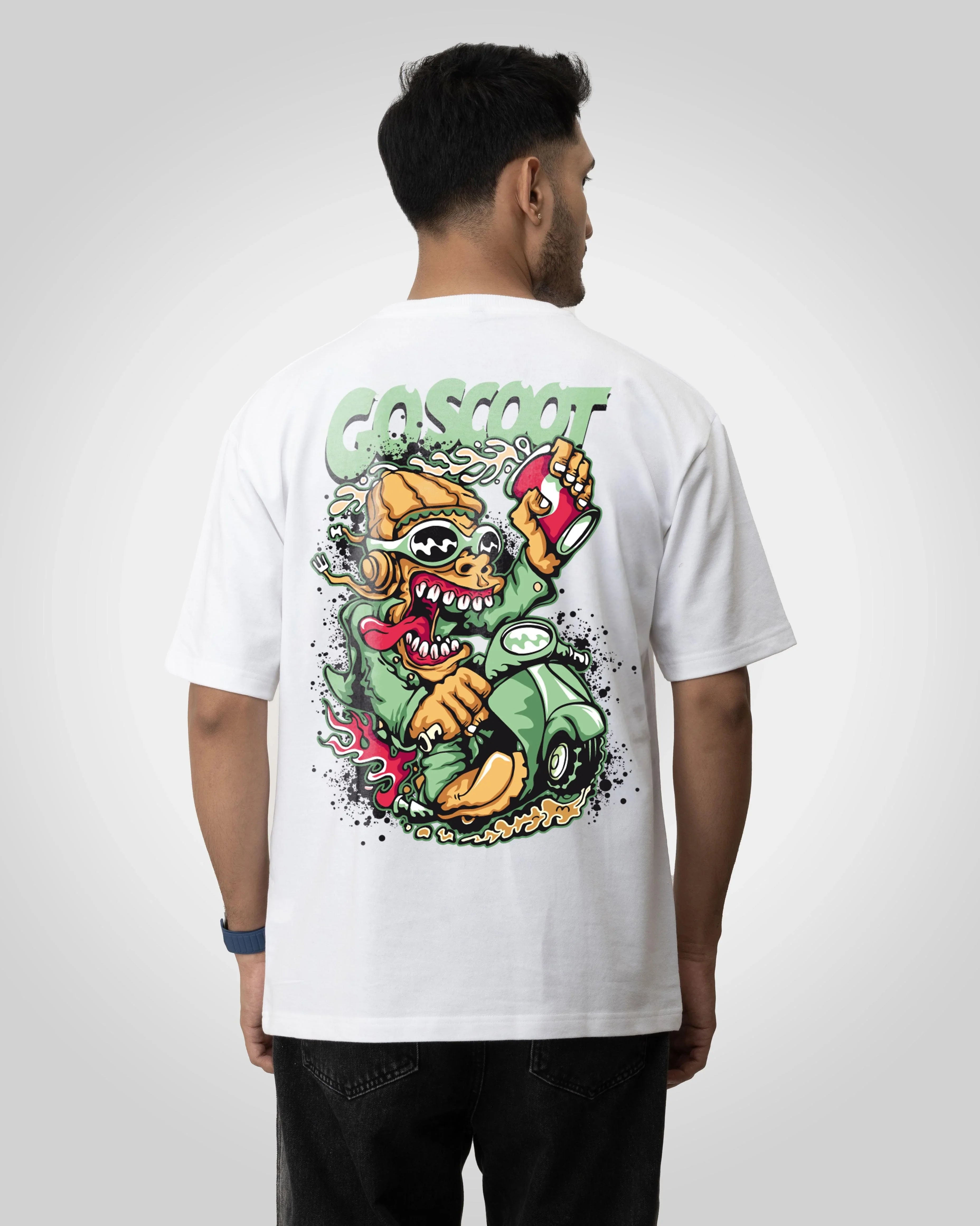 Go Scoot Unisex printed graphic oversized t-shirt - Bellbum