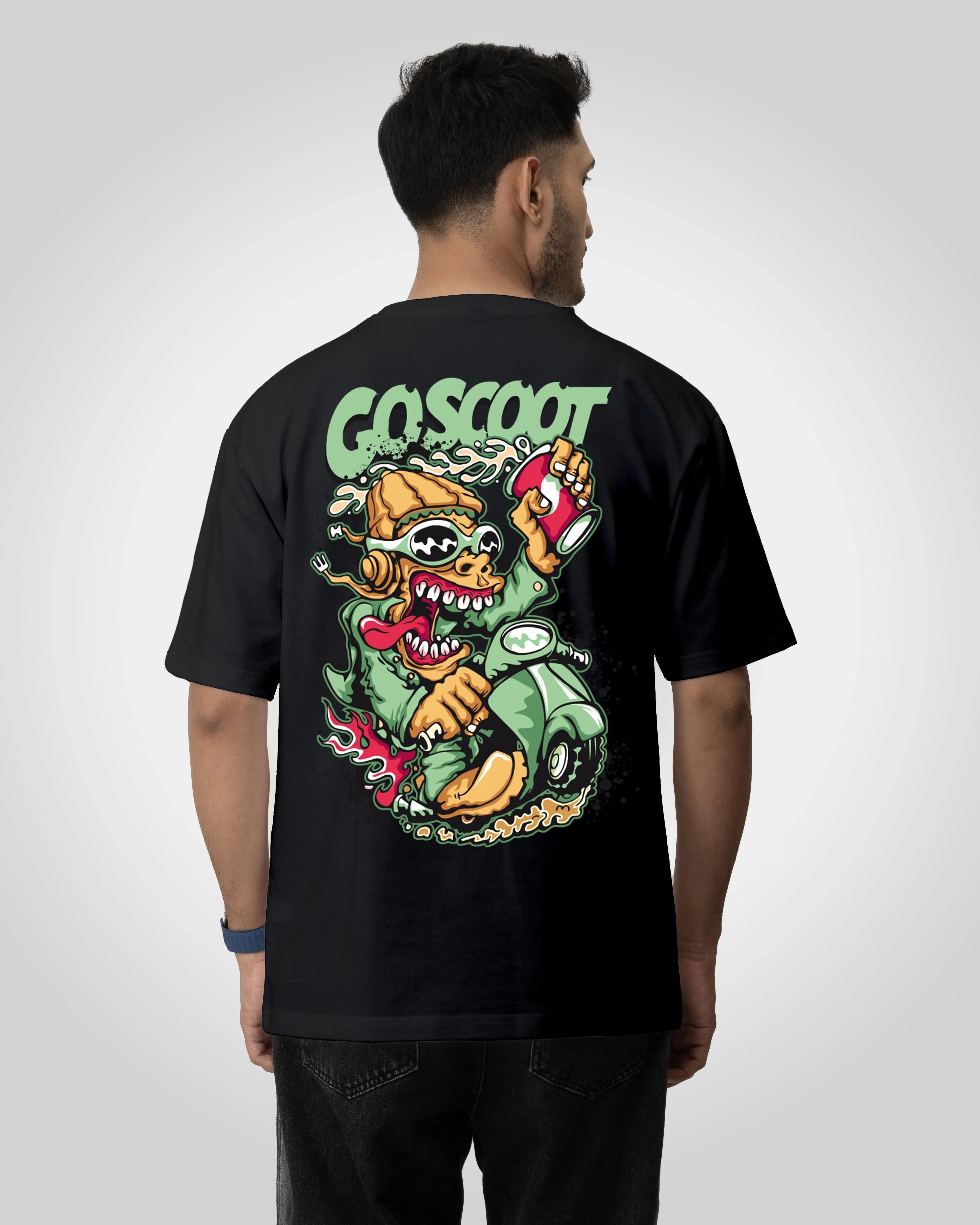 Go Scoot Unisex printed graphic oversized t-shirt - Bellbum