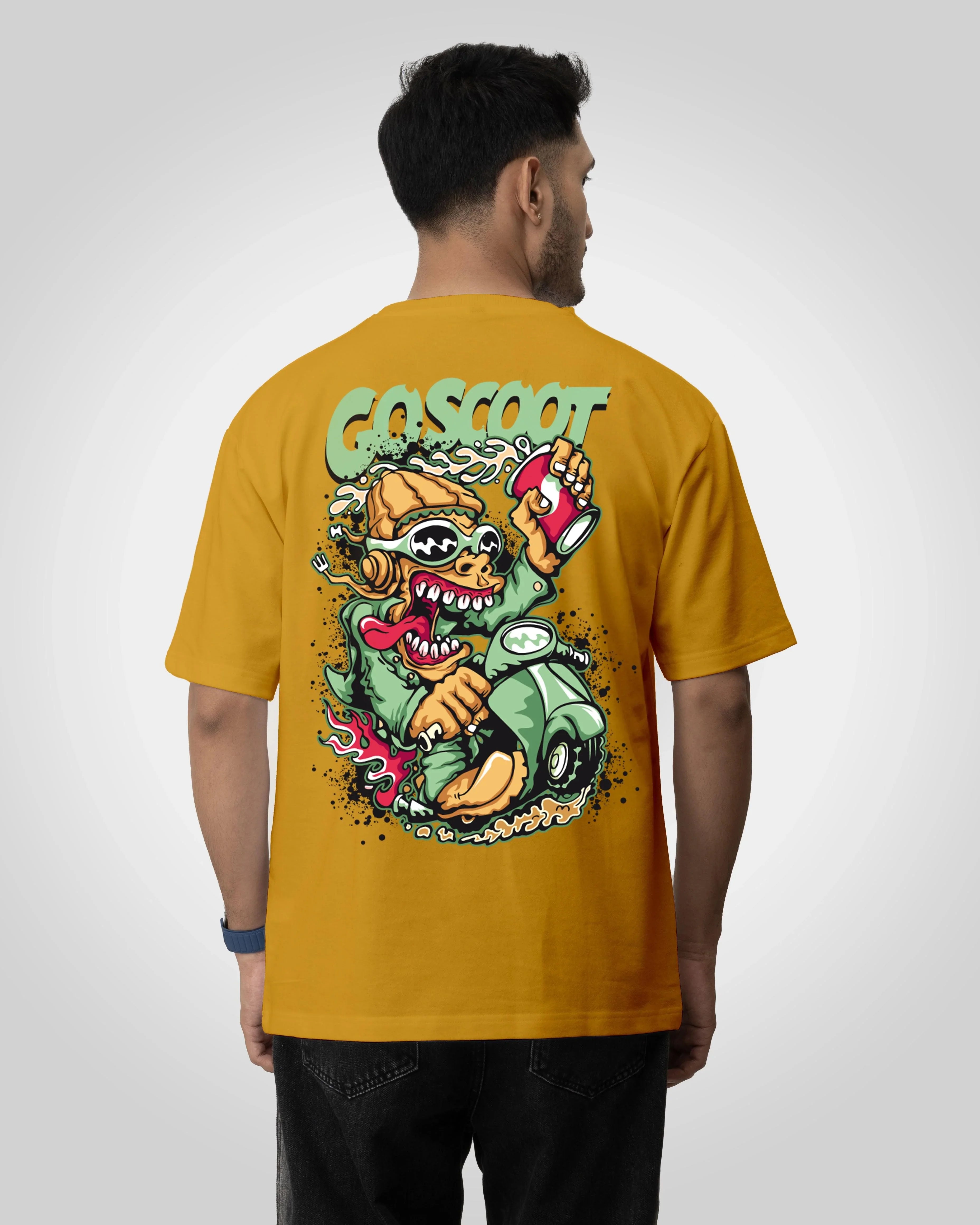 Go Scoot Unisex printed graphic oversized t-shirt - Bellbum