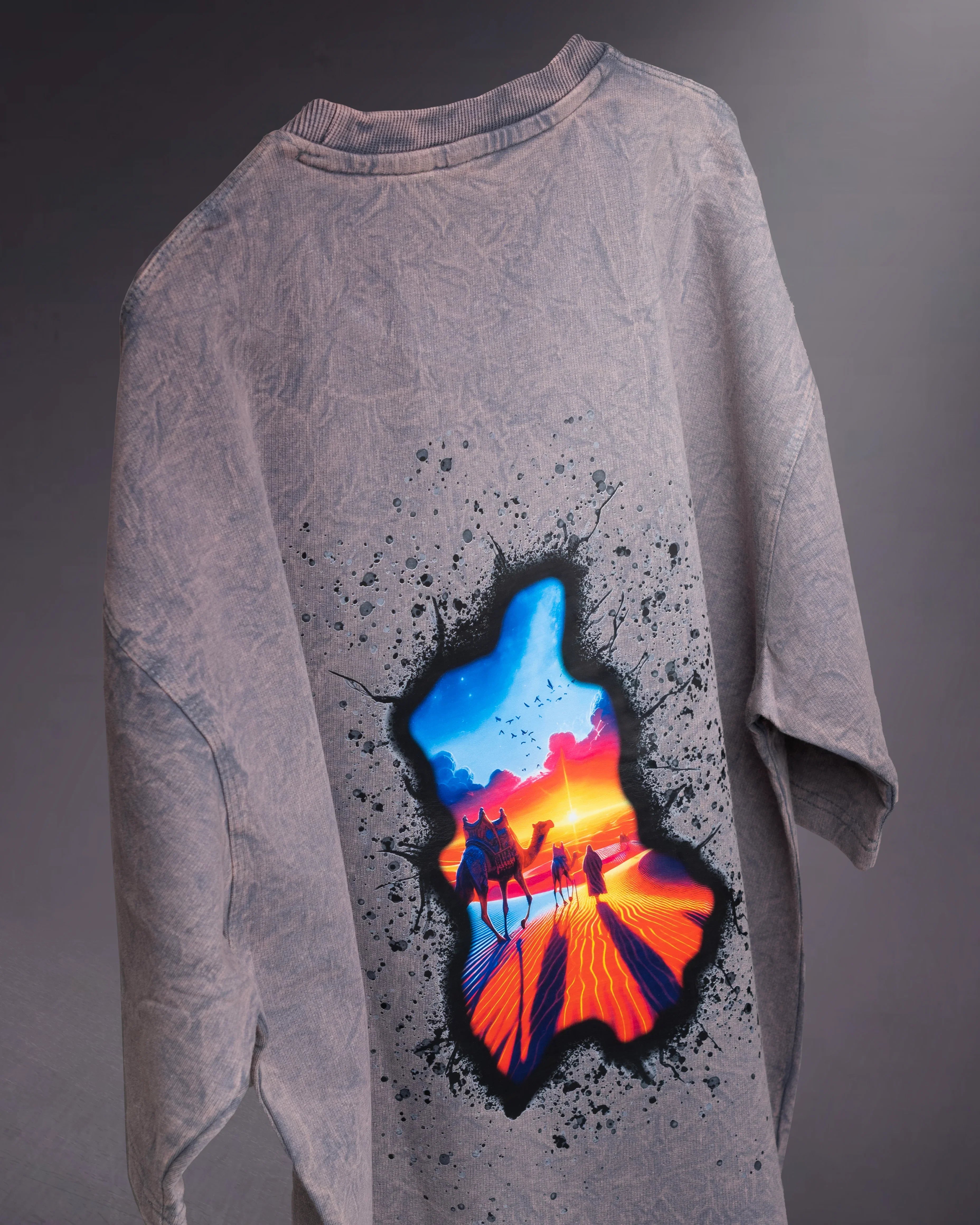Lost Acid Wash Oversized T-Shirt
