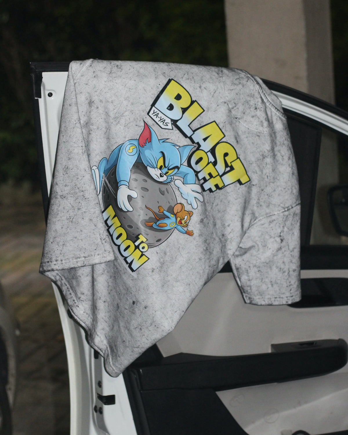 Bellbum Tom & Jerry Acid Wash Unisex Oversized T-Shirt