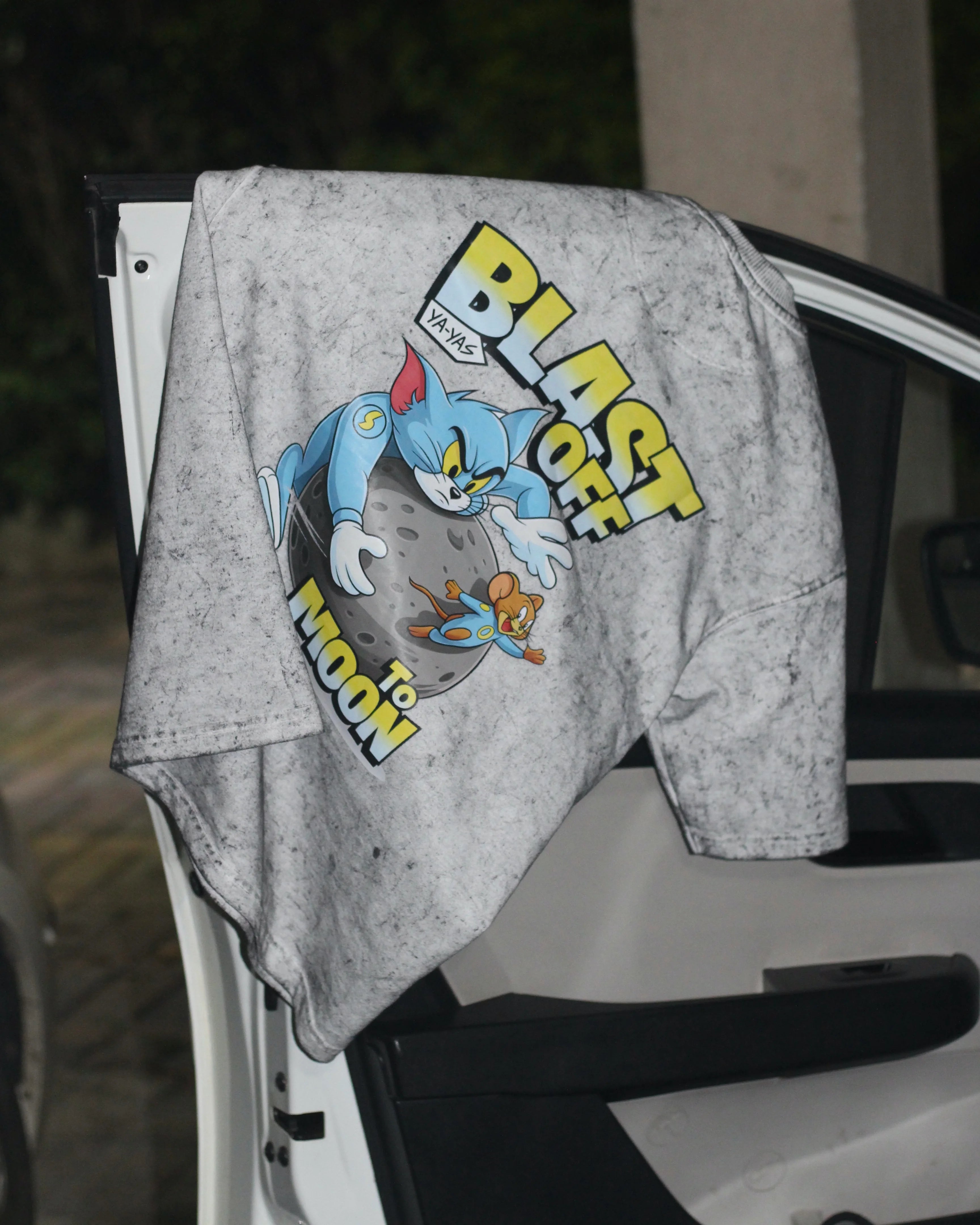 Bellbum Tom & Jerry Acid Wash Unisex Oversized T-Shirt
