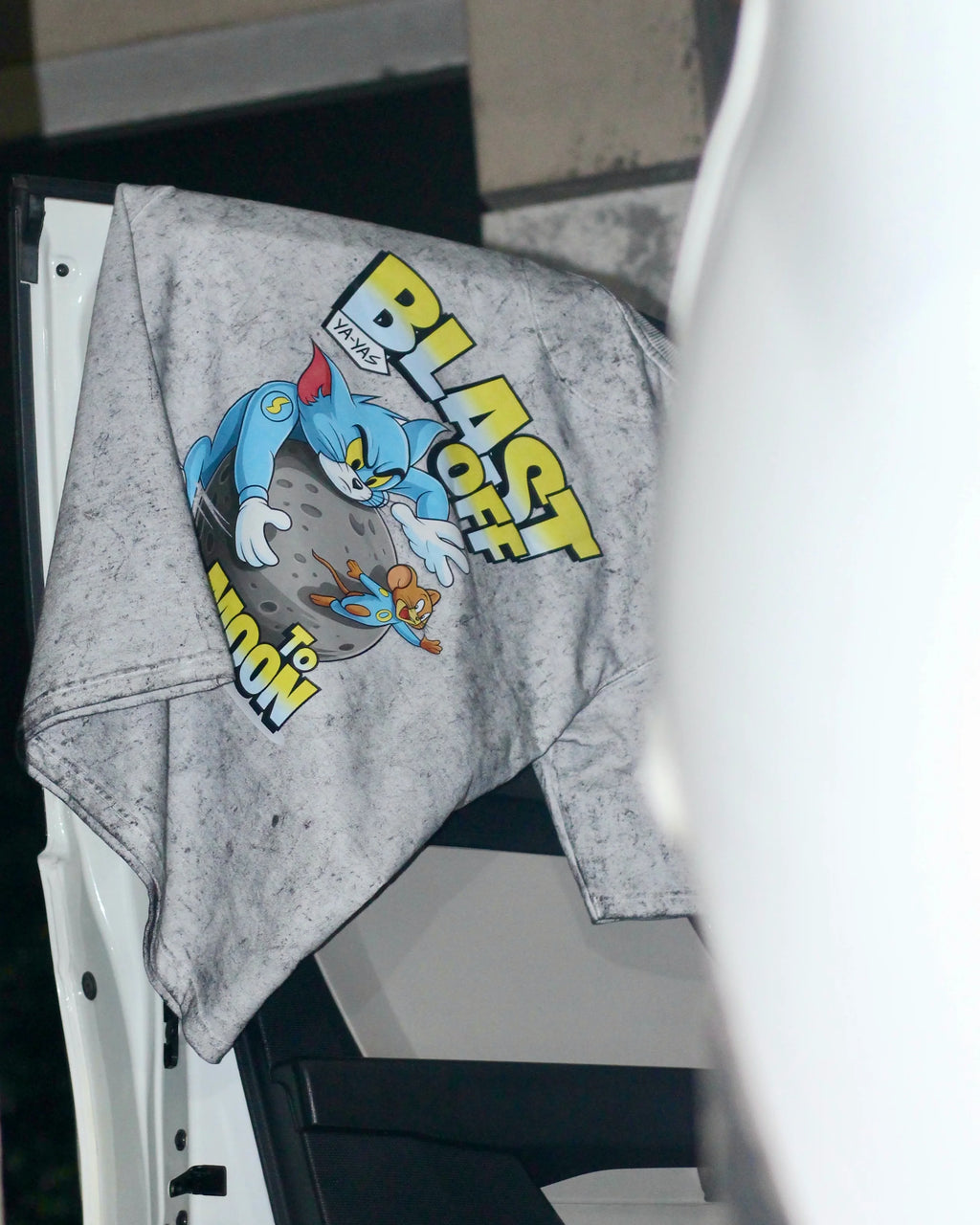 Bellbum Tom & Jerry Acid Wash Unisex Oversized T-Shirt