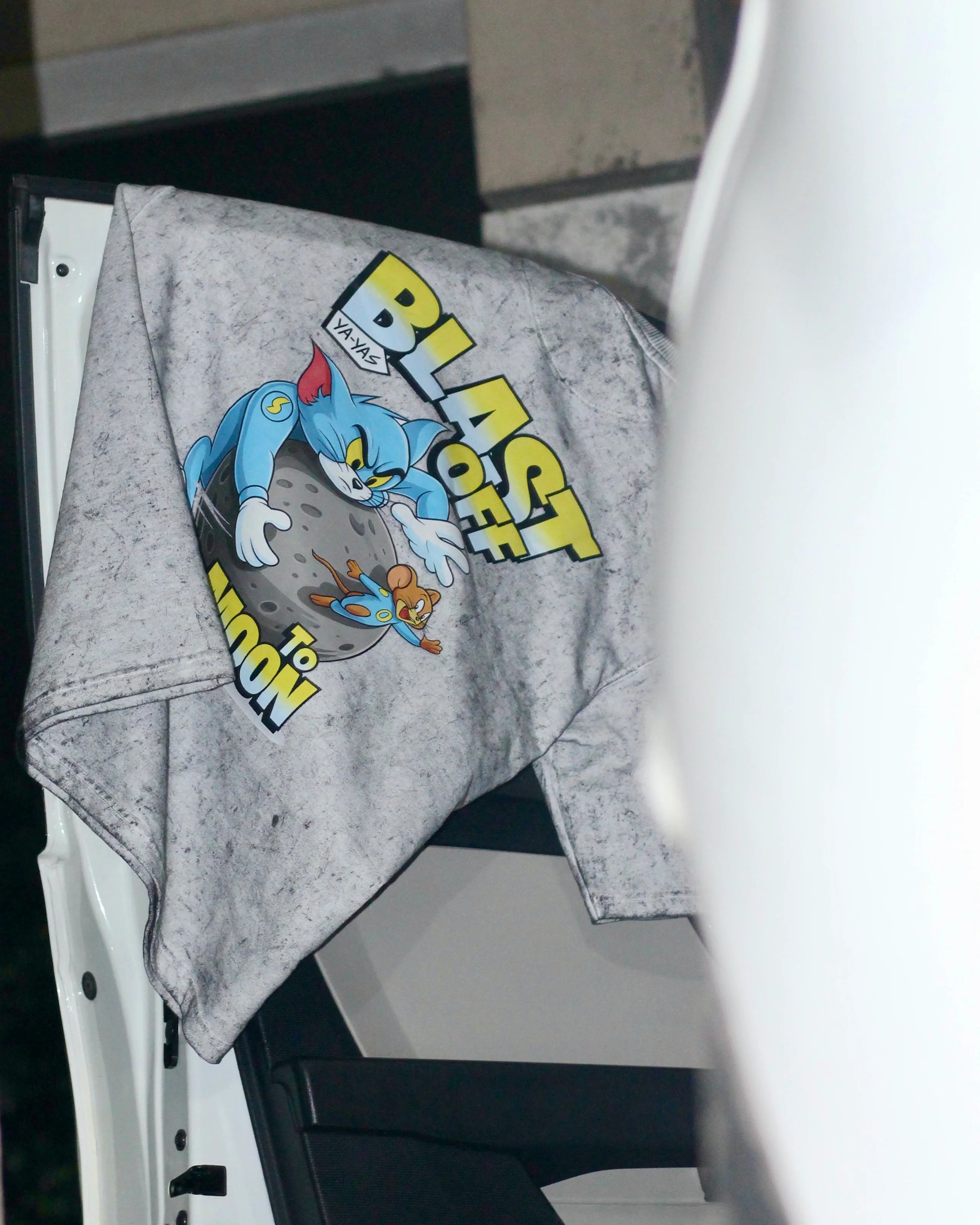 Bellbum Tom & Jerry Acid Wash Unisex Oversized T-Shirt
