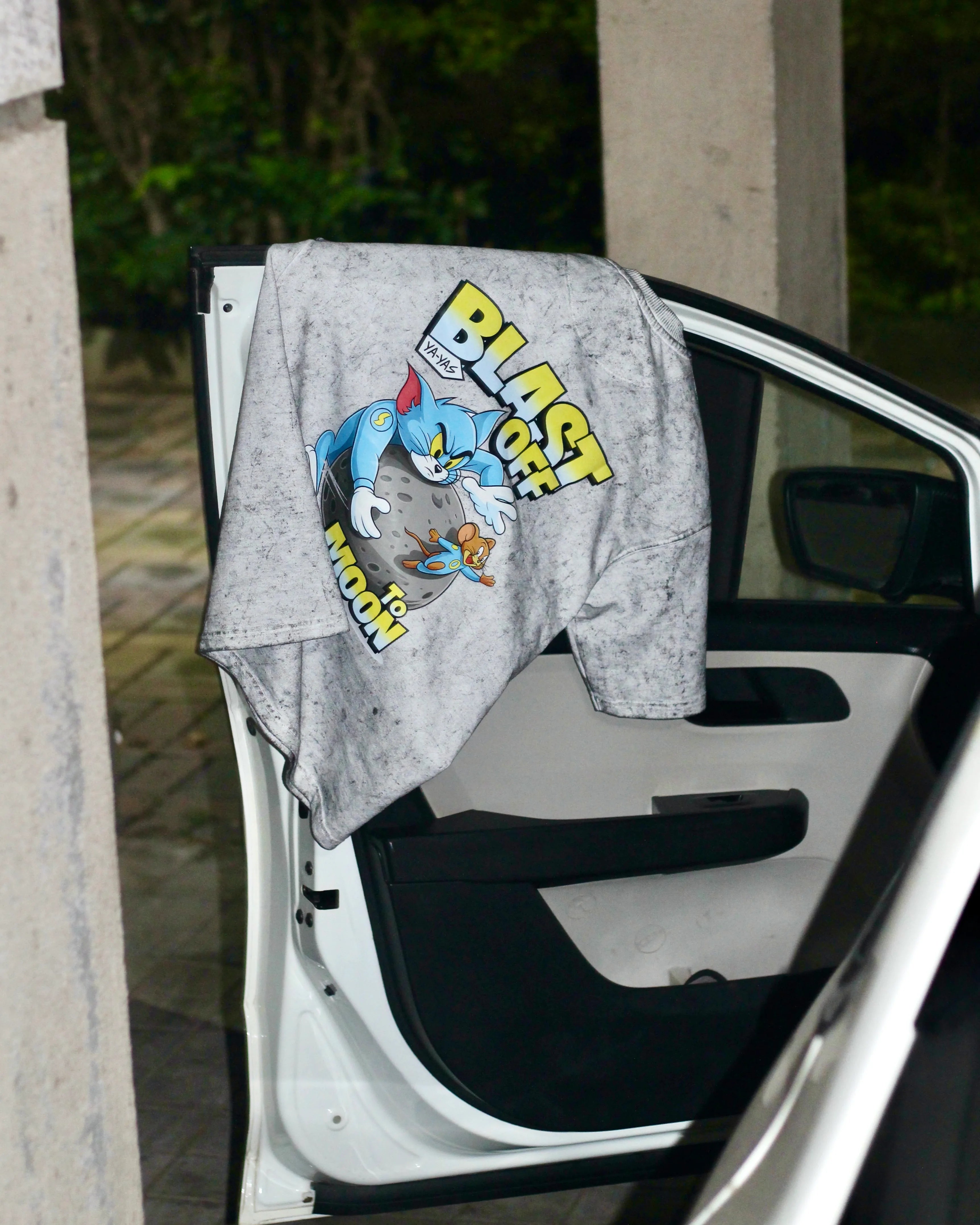 Bellbum Tom & Jerry Acid Wash Unisex Oversized T-Shirt