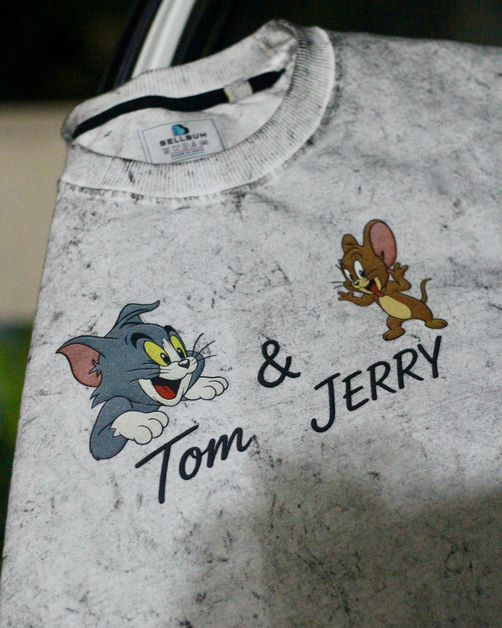 Bellbum Tom & Jerry Acid Wash Unisex Oversized T-Shirt