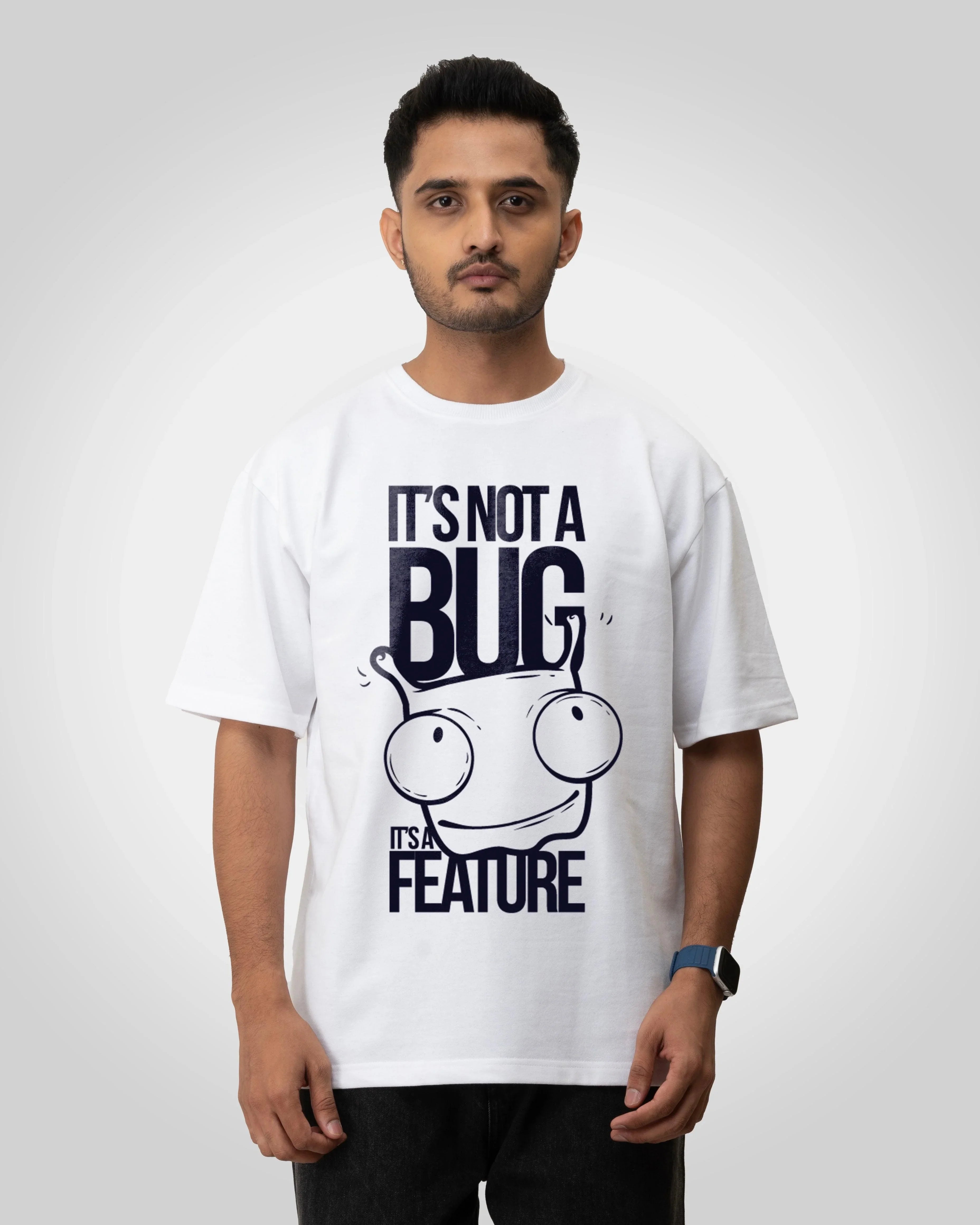 Its not a Bug graphic Unisex oversized T-shirt - Bellbum