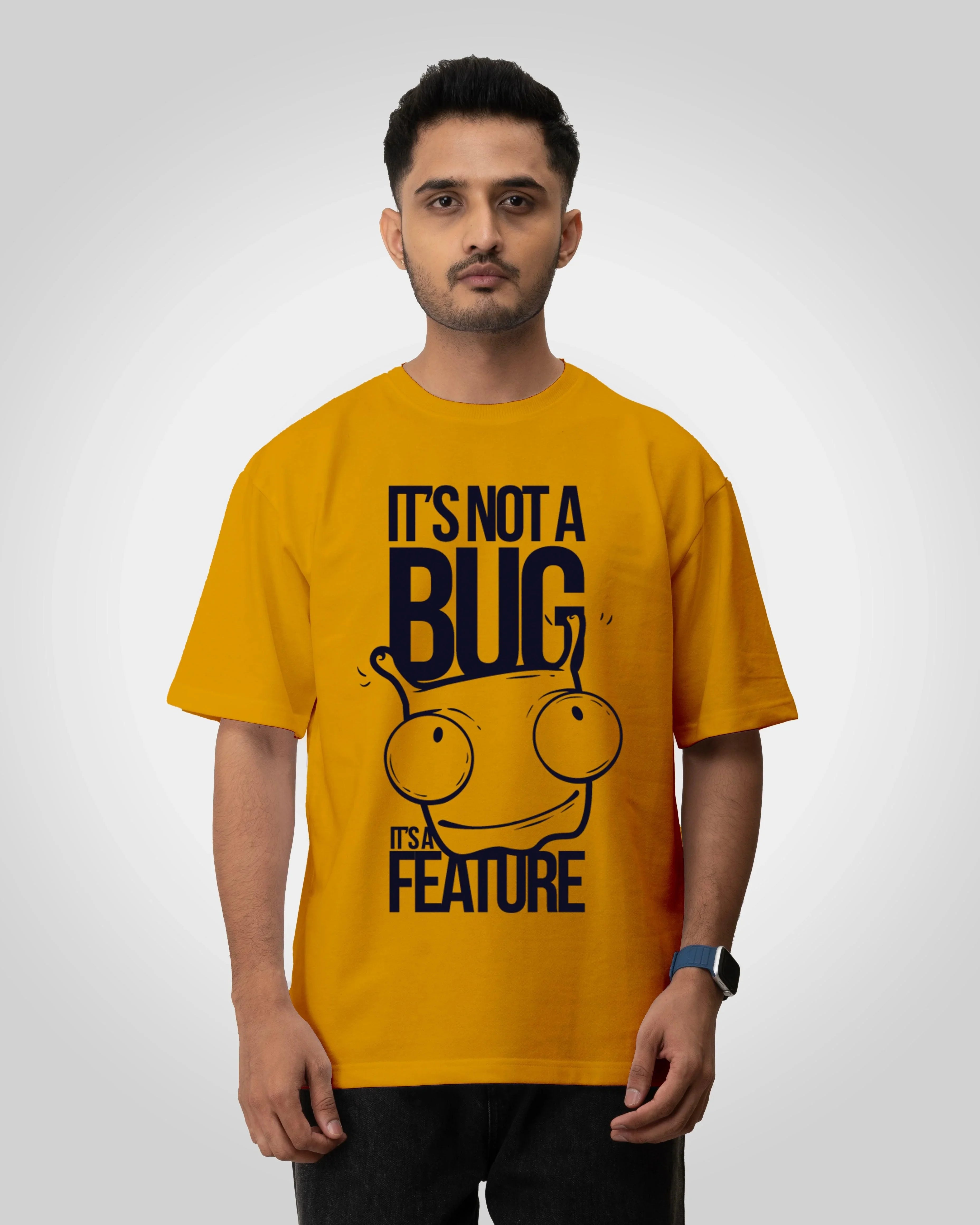 Its not a Bug graphic Unisex oversized T-shirt - Bellbum