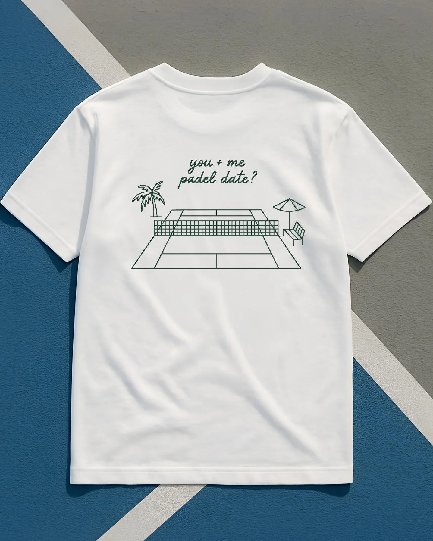 Bellbum Oversized Unisex T-Shirt Black Cotton – “You + Me Padel Date?” Pickleball Graphic Print
