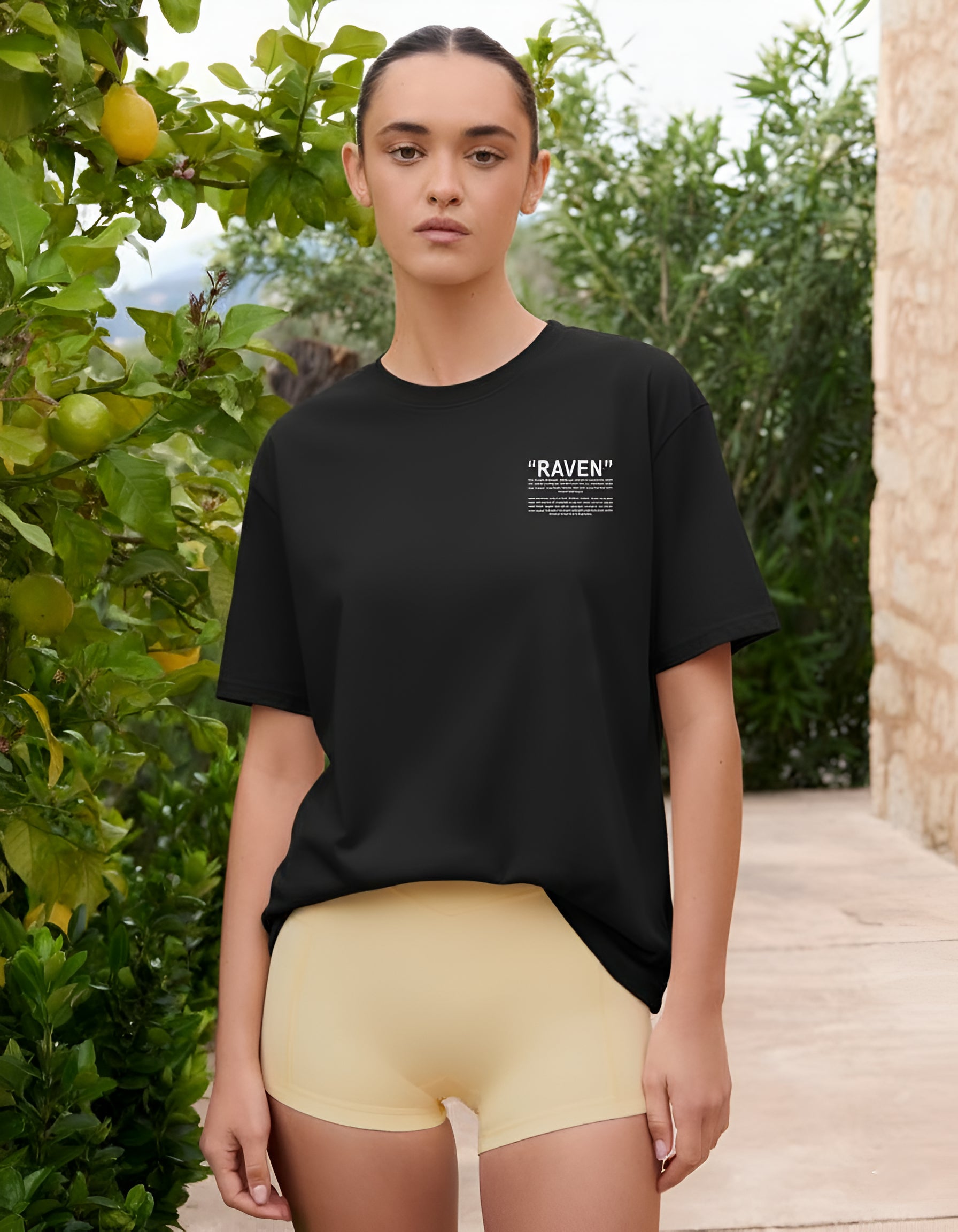 RAVEN T-shirt Oversized T-Shirt Black